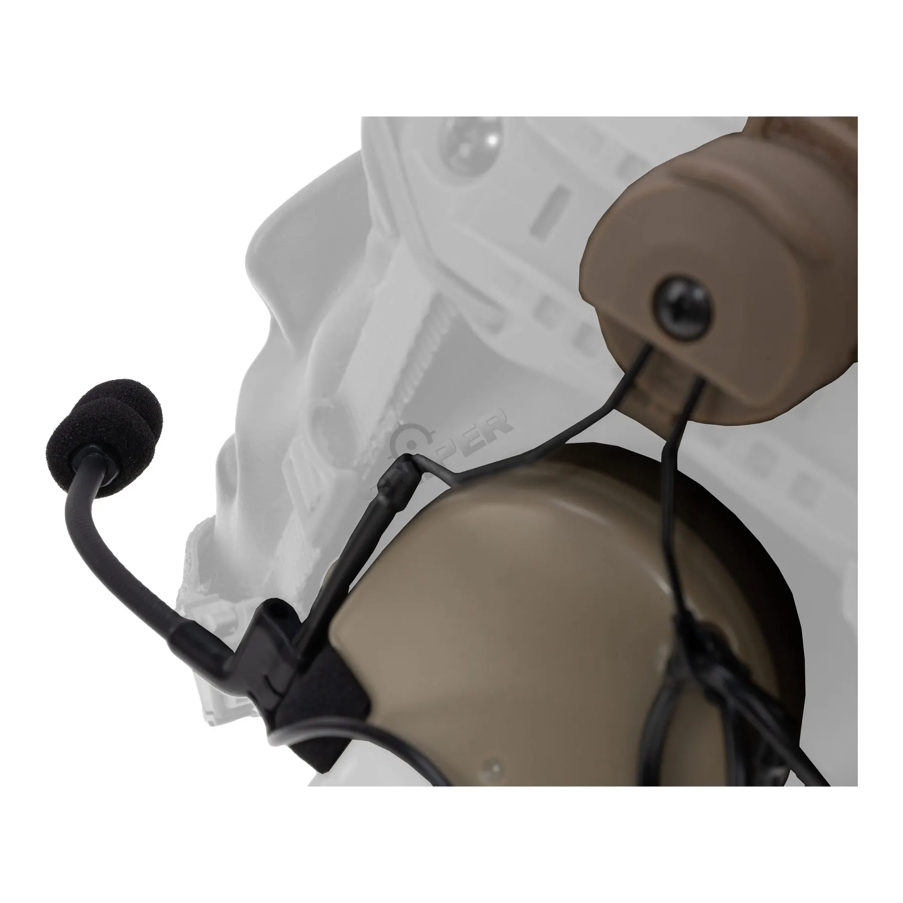 Z-Tactical Z154 CIII Headset w/ Fast Helmet Adapter, Dark Earth Z-Tactical Z154 CIII Headset w/ Fast Helmet Adapter, Dark Earth