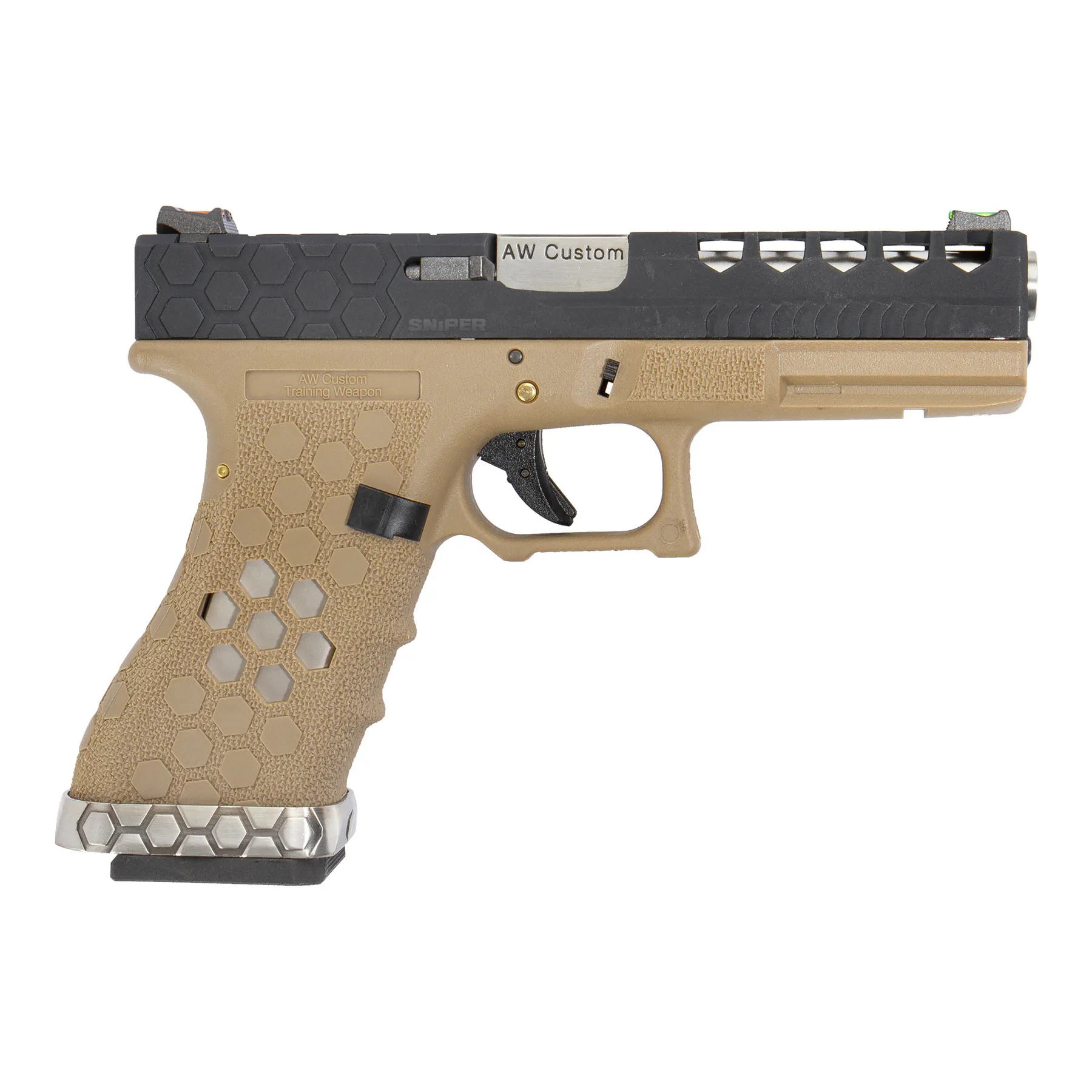 VX0111 Hex Cut Pistol, GBB SAC Custom VX0111 Hex Cut GBB Softair Pistole