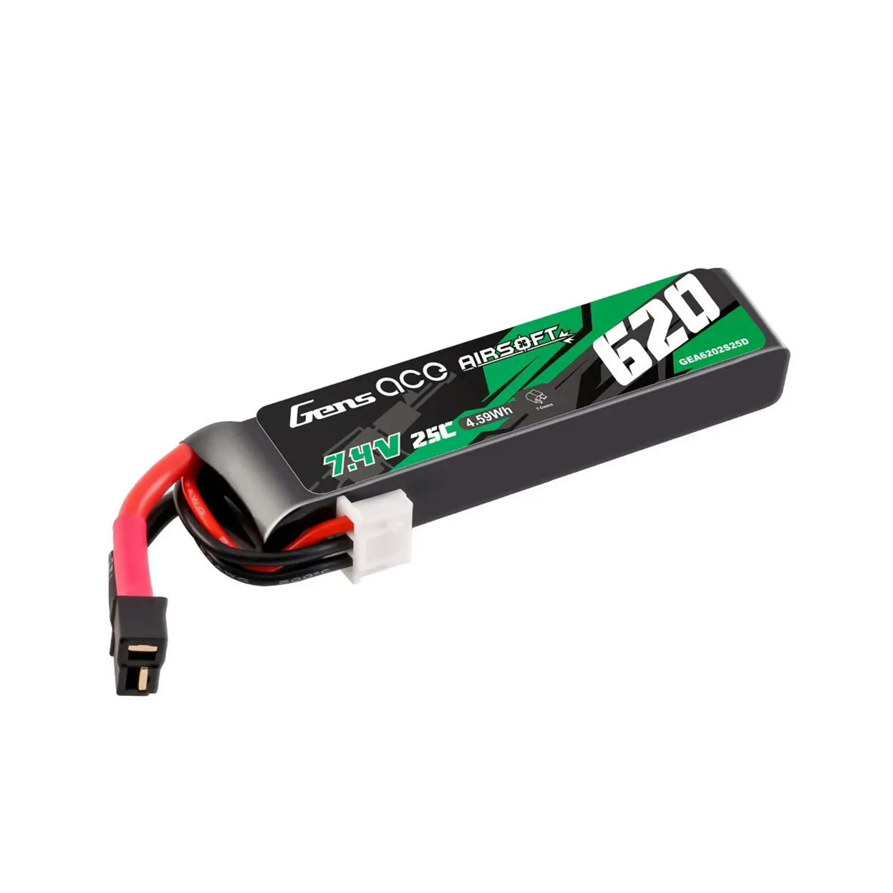 Mini-Deans 7,4V 620mAh 25C LiPo-Akku für AEP, 1 Stick