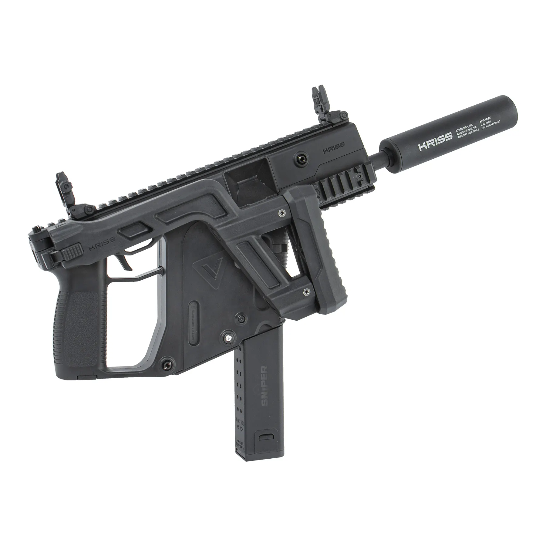 Kriss Vector w/ Mock Suppressor (S)AEG, Black Kriss Vector w/ Mock Suppressor (S)AEG, Black