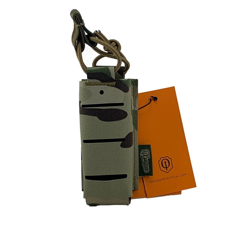 Conquer Laser-Cut Pistol Mag Pouch, Camo