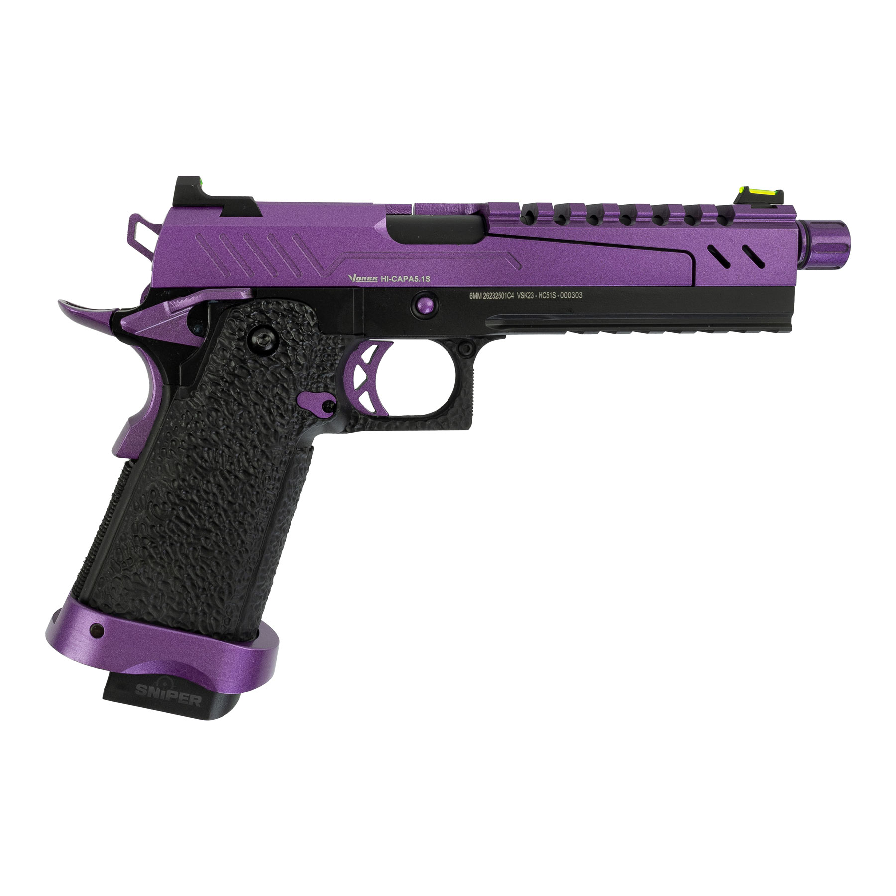 Vorsk Hi-Capa 5.1 Split Slide, Purple/Black, GBB