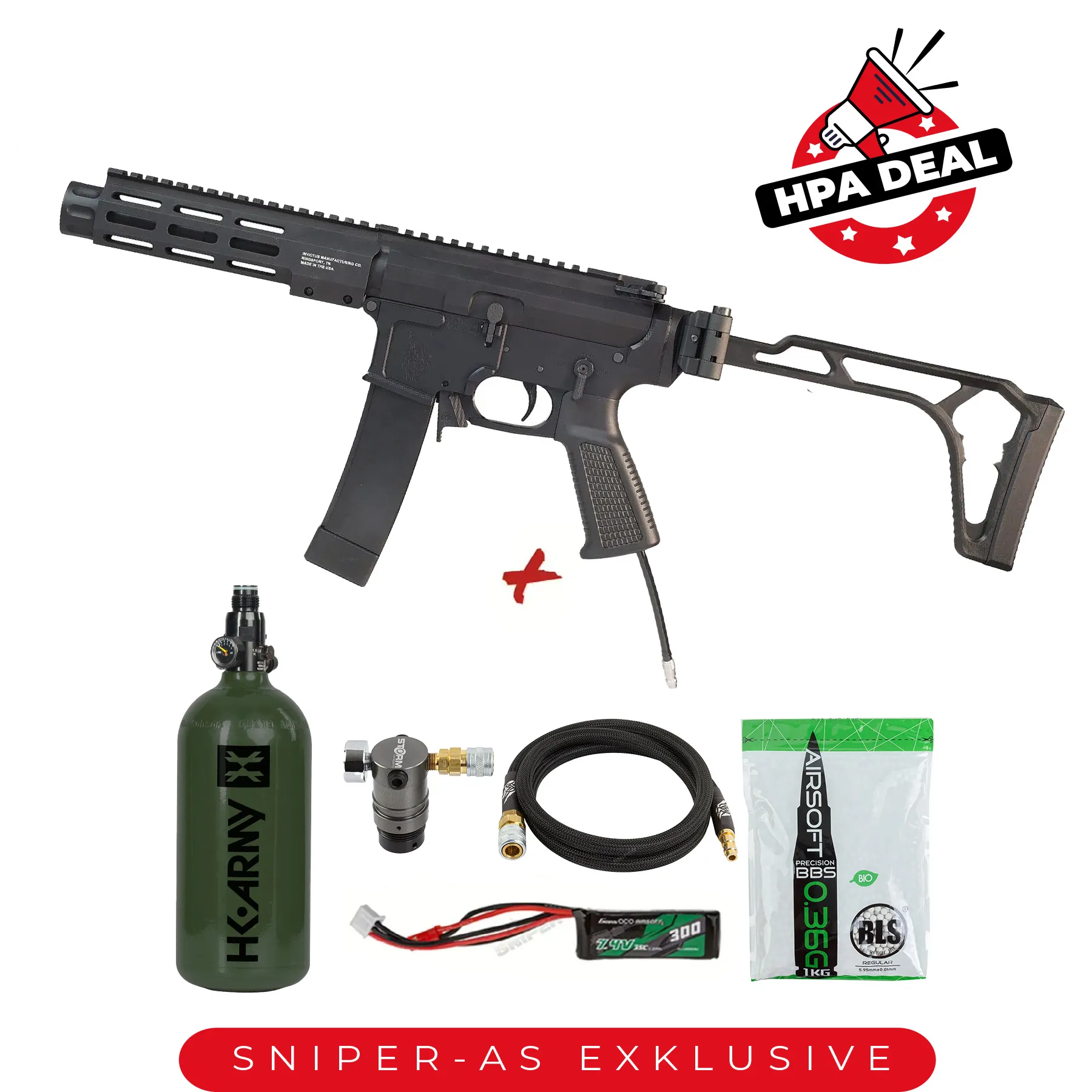 HPA Deal #1 - Wolverine MTW-9 Gen.3 7" Folding Stock, Black