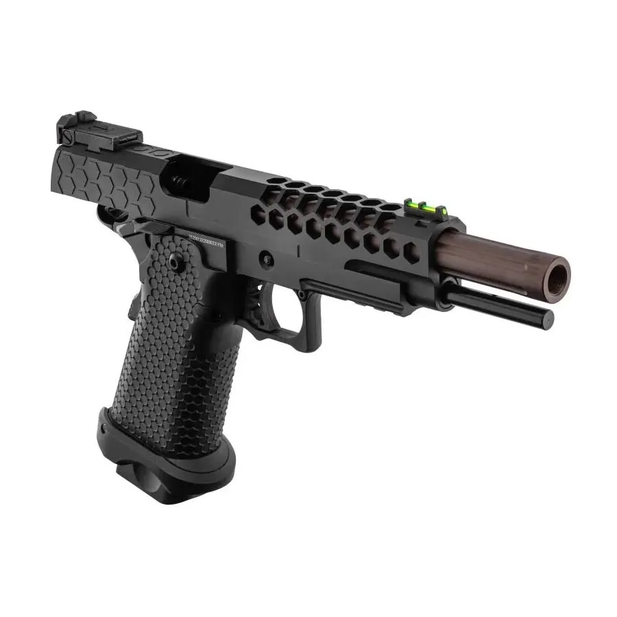 Golden Eagle 6" Hi-Capa Hexcut GBB Airsoft Pistole, Black