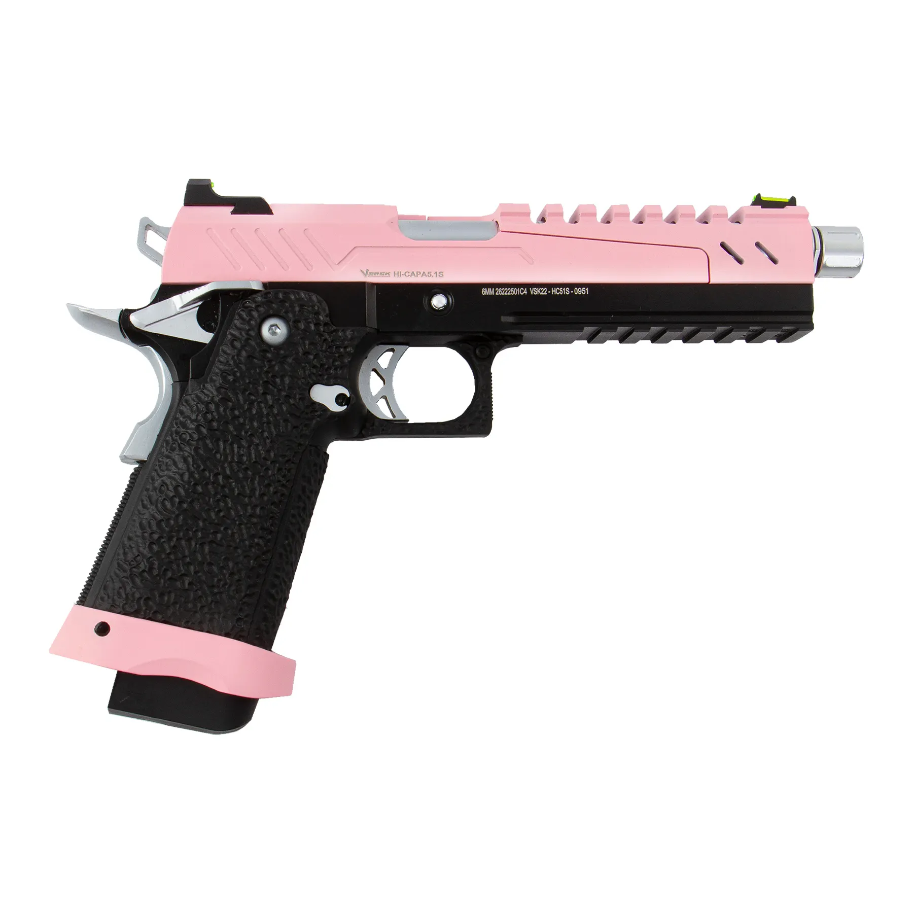 Vorsk Hi-Capa 5.1 Split Slide, Pink/Black, GBB Vorsk Hi-Capa 5.1 Split Slide, Pink/Black, GBB