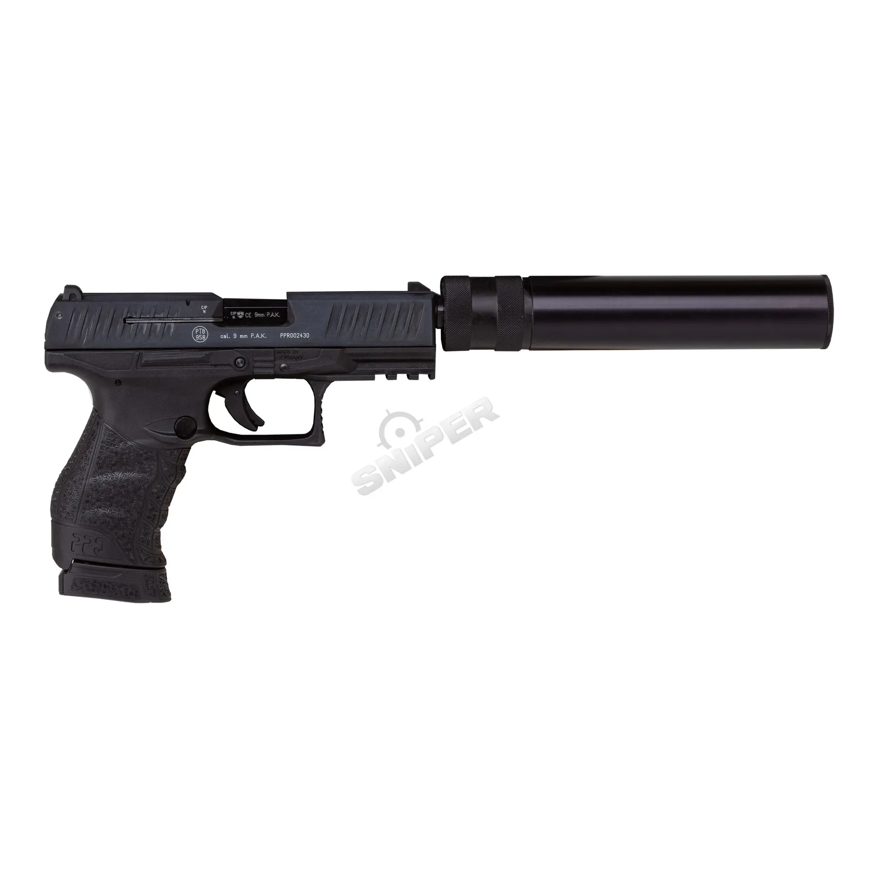 Walther PPQ M2 Navy 9mm P.A.K. Schreckschusspistole, Black Walther PPQ M2 Navy 9mm P.A.K. Schreckschusspistole, Black
