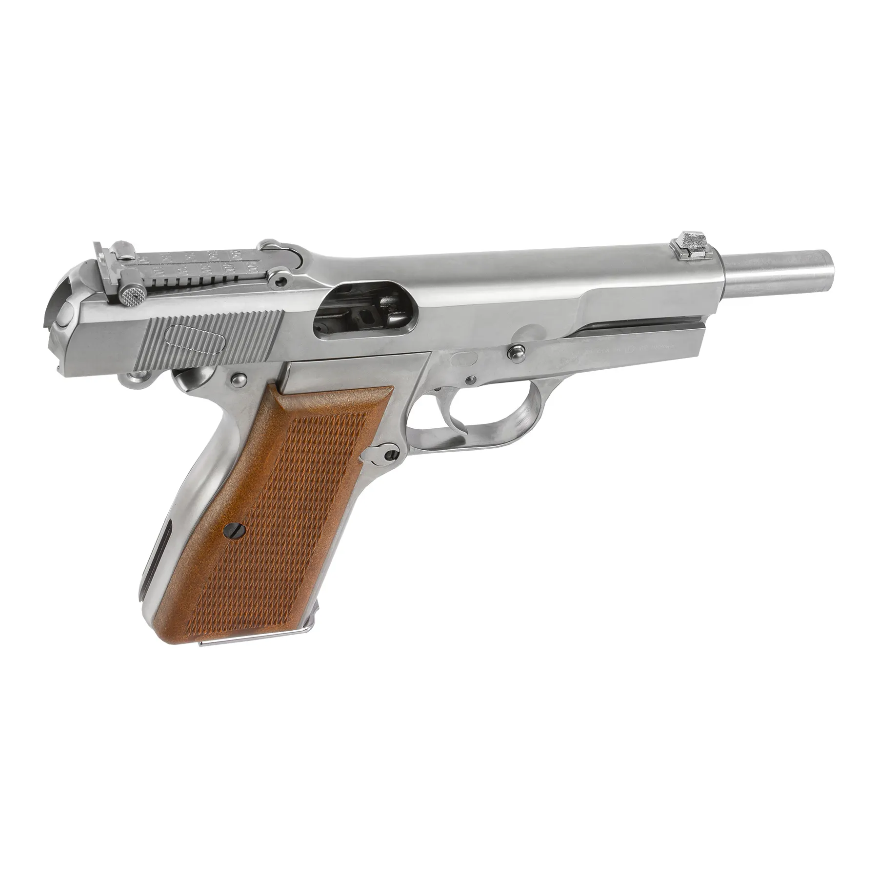 WE Hi-Power Full Metal Silver GBB Softair Pistole