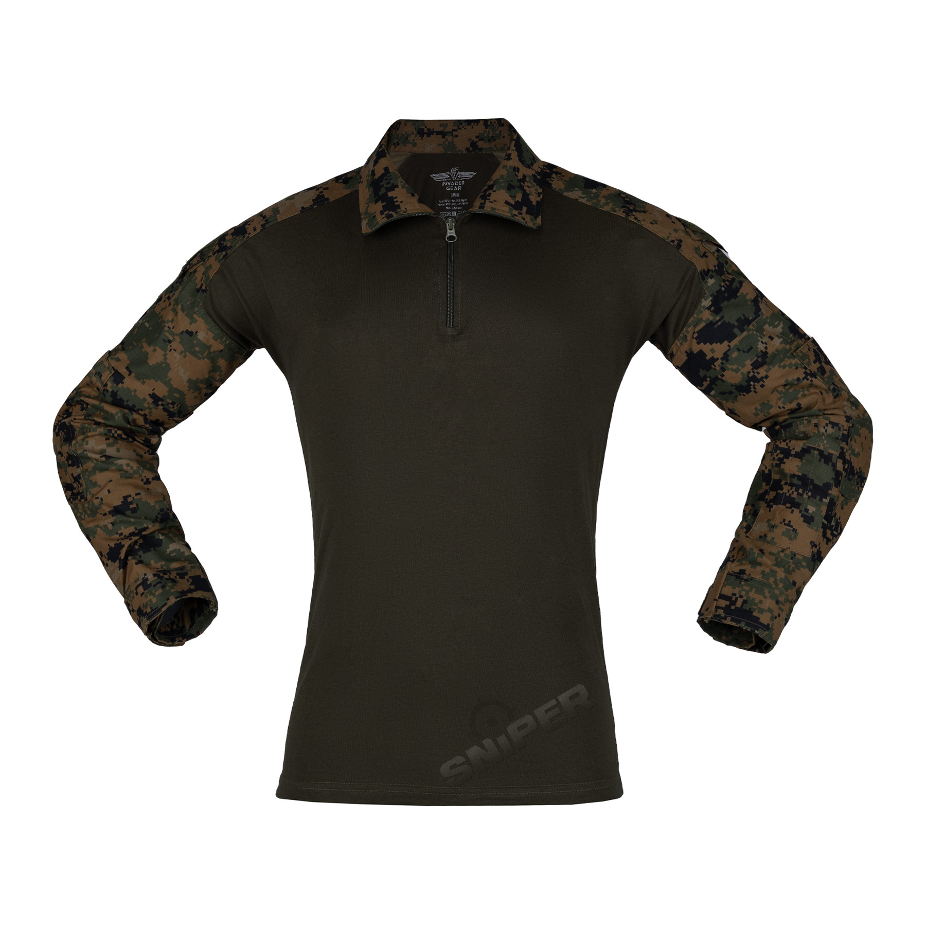 Invader Gear Combat Shirt, Digital Woodland