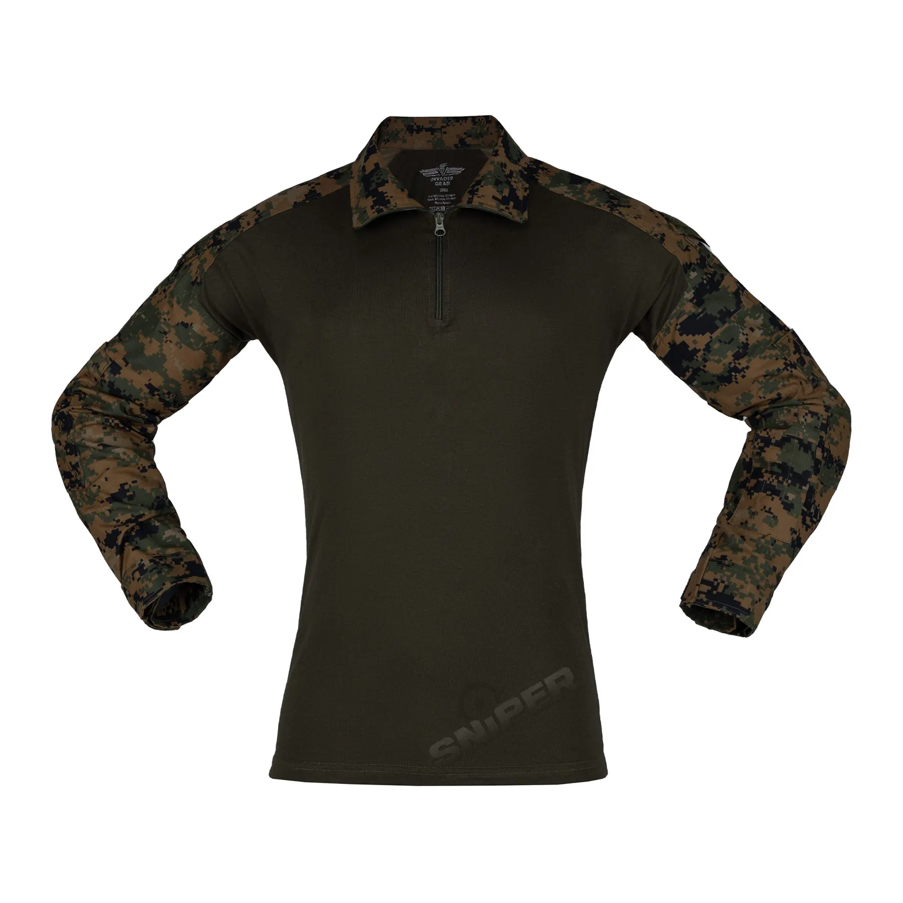 Invader Gear Combat Shirt, Digital Woodland Invader Gear Combat Shirt, Digital Woodland