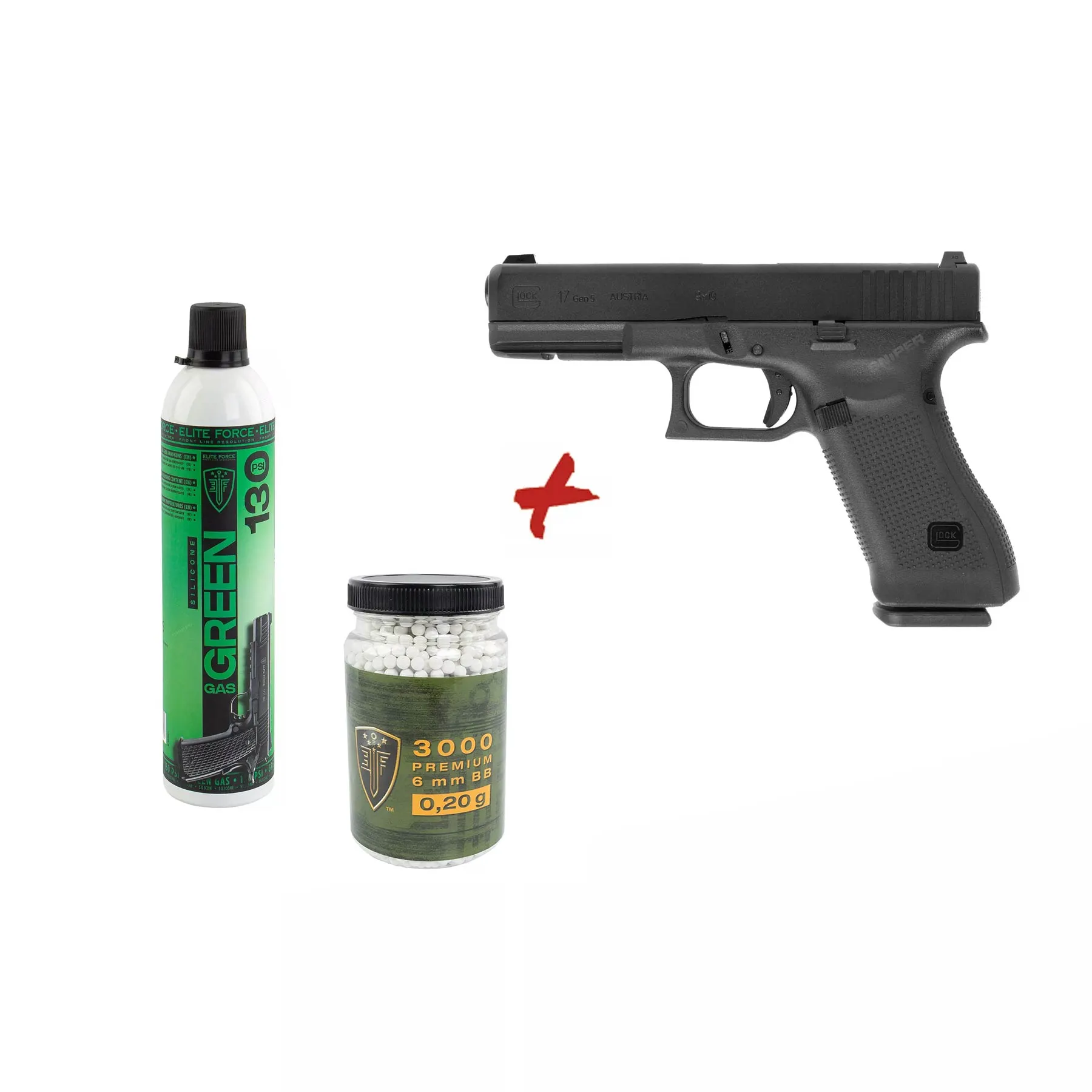 Bundle Deal #4 - Glock 17 Gen 5 GBB Softair Pistole