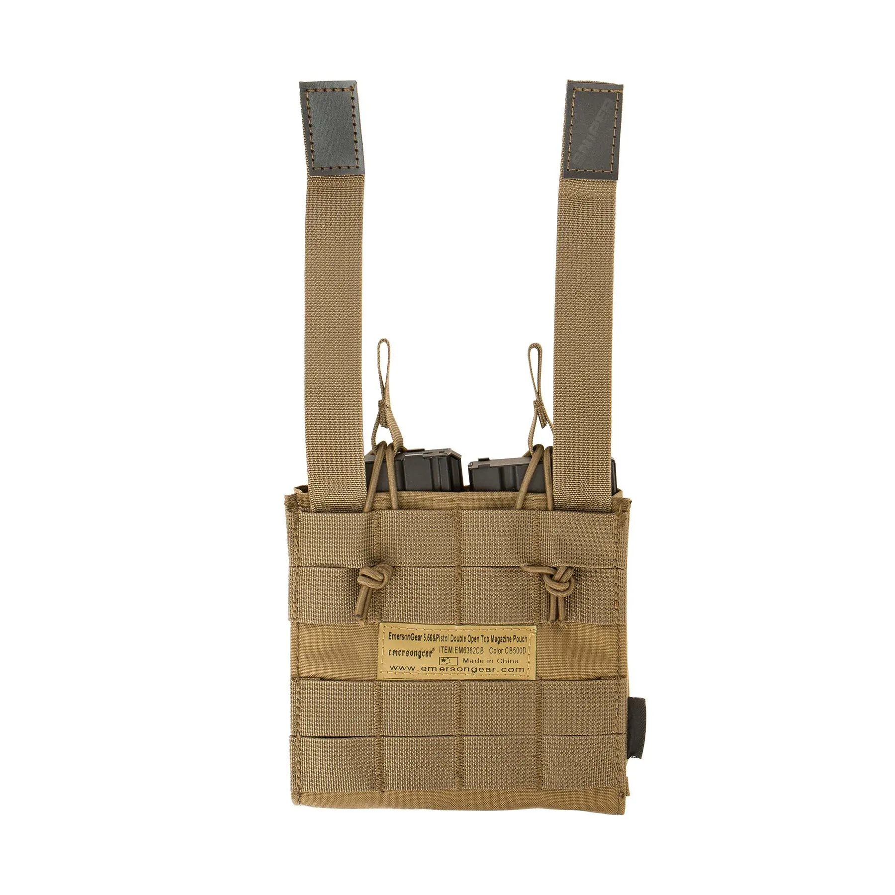 Pistol/ M4 Double Open Mag Pouch, Coyote Brown