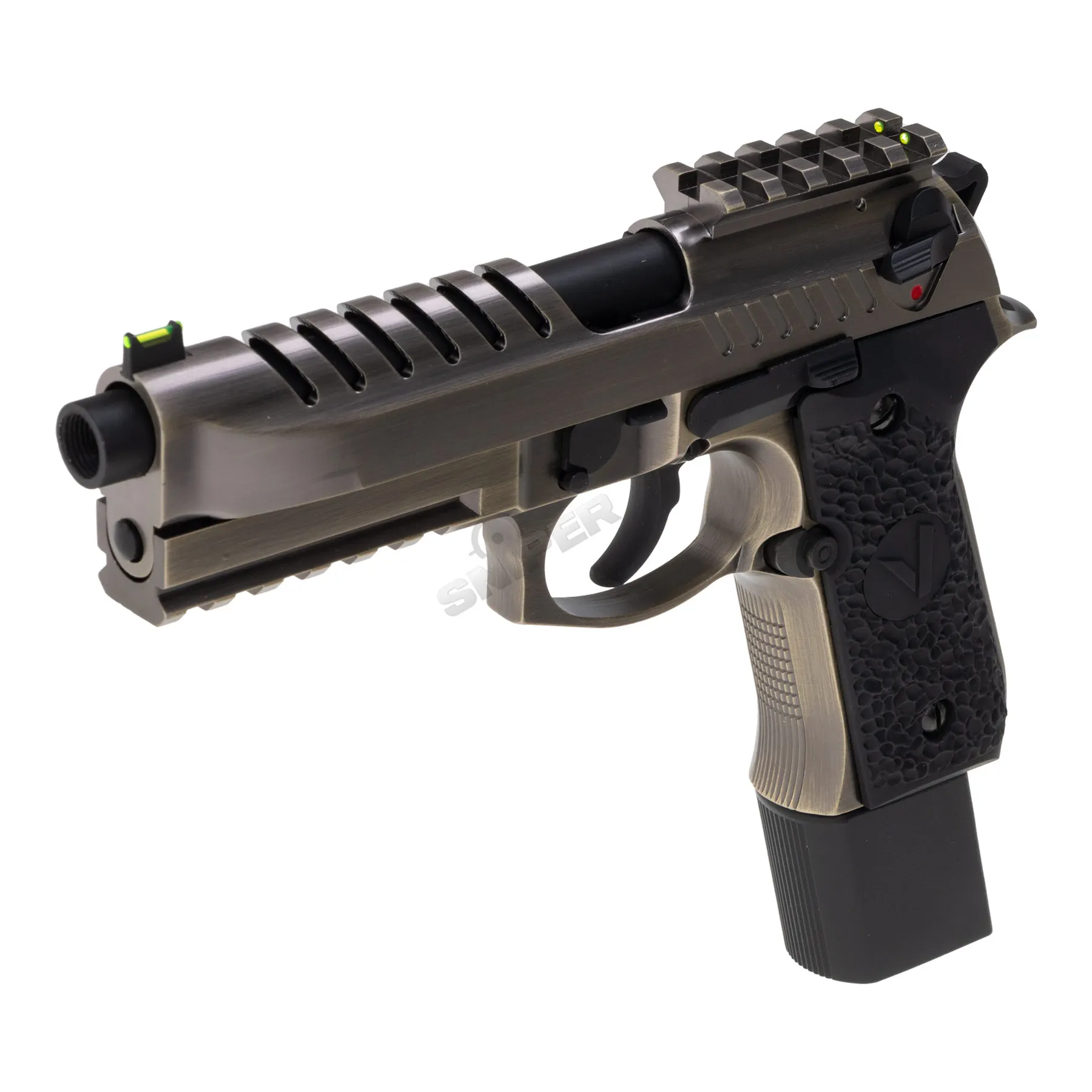 Vorsk VM9 GBB Softair Pistole, Brushed Alu