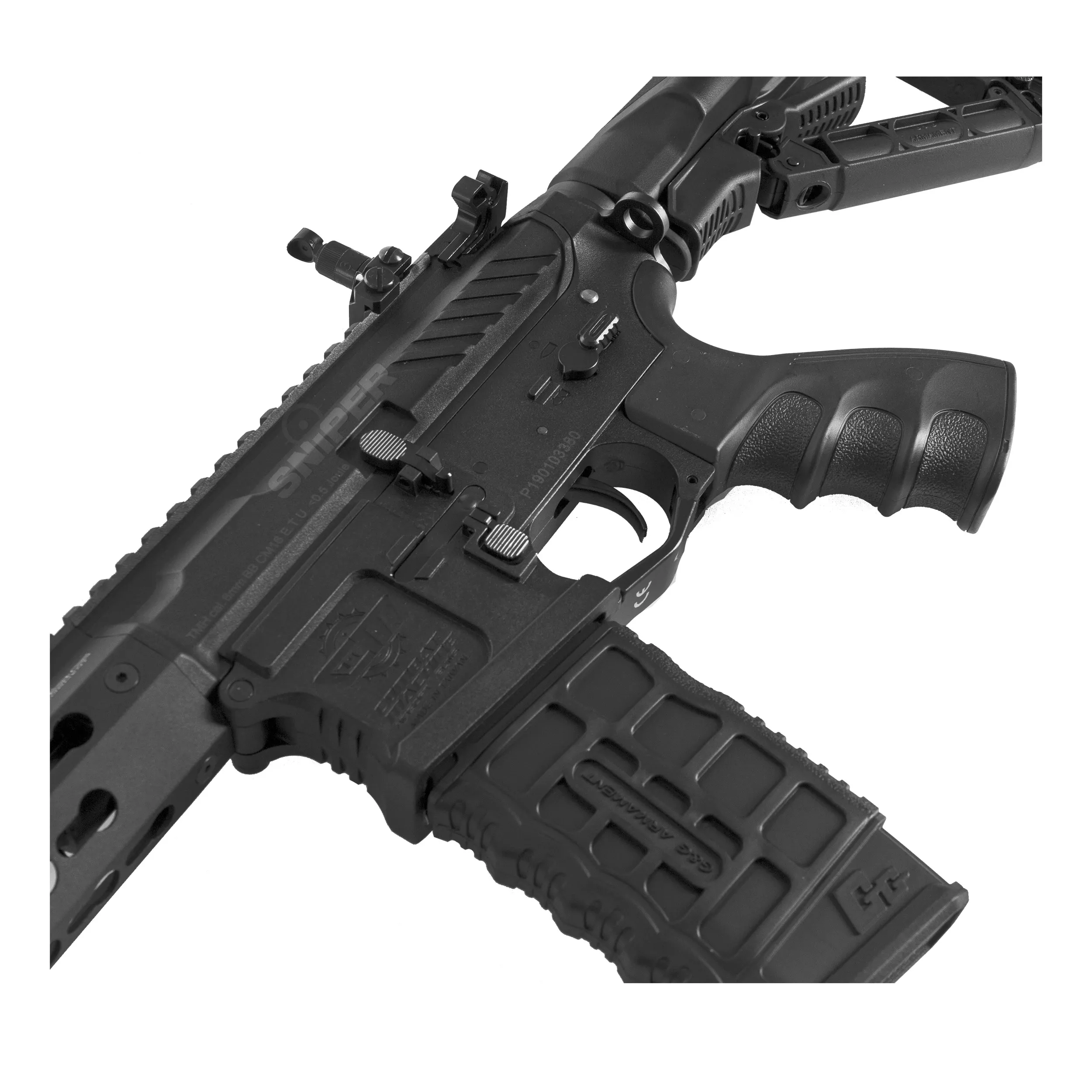 CM16 SRS ETU < 0,5 Joule Black, AEG Softair Gewehr