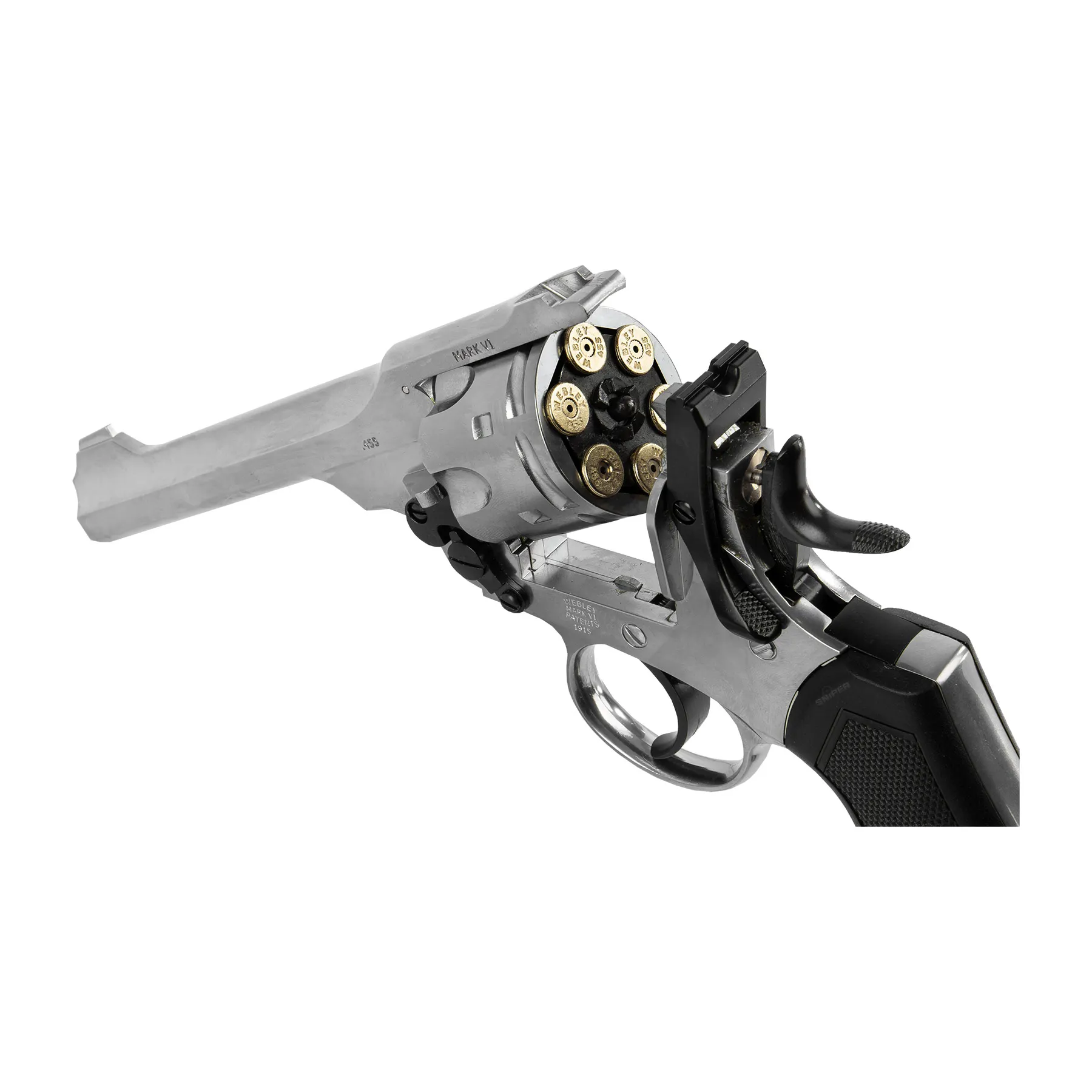 Win Gun Webley MKIV. 455 Revolver Silver CO2 Win Gun Webley MKIV. 455 Revolver Silver CO2