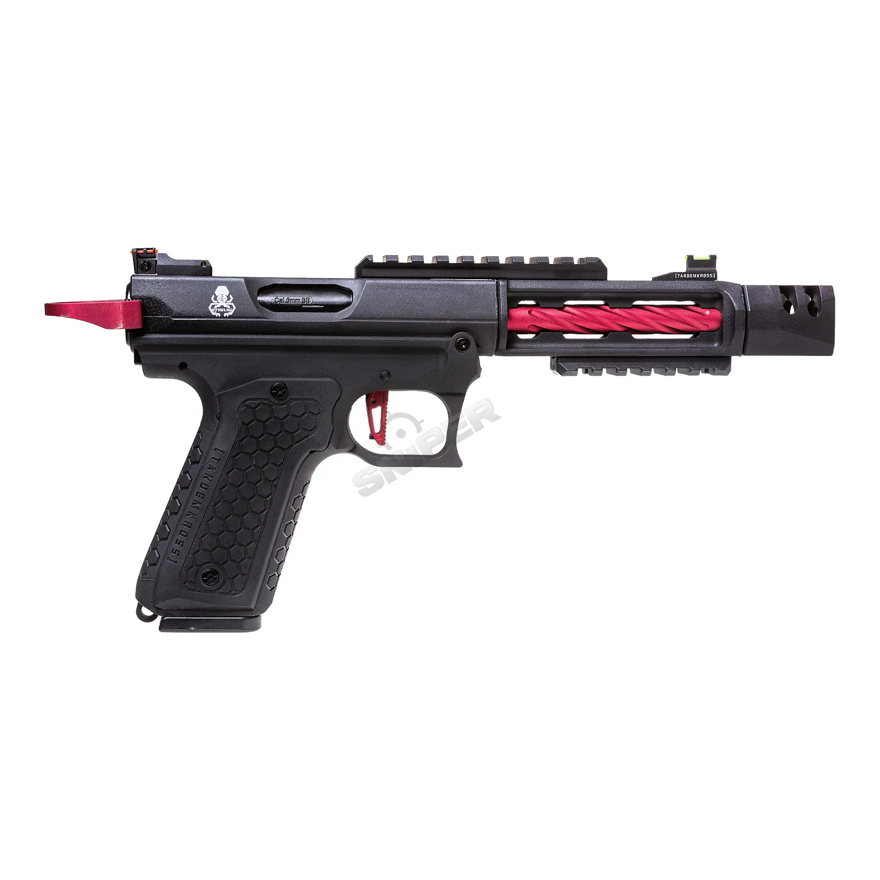 Lancer Tandemkross Cthulhu GBB Softair Pistole, Black/Red Lancer Tandemkross Cthulhu GBB Softair Pistole, Black/Red