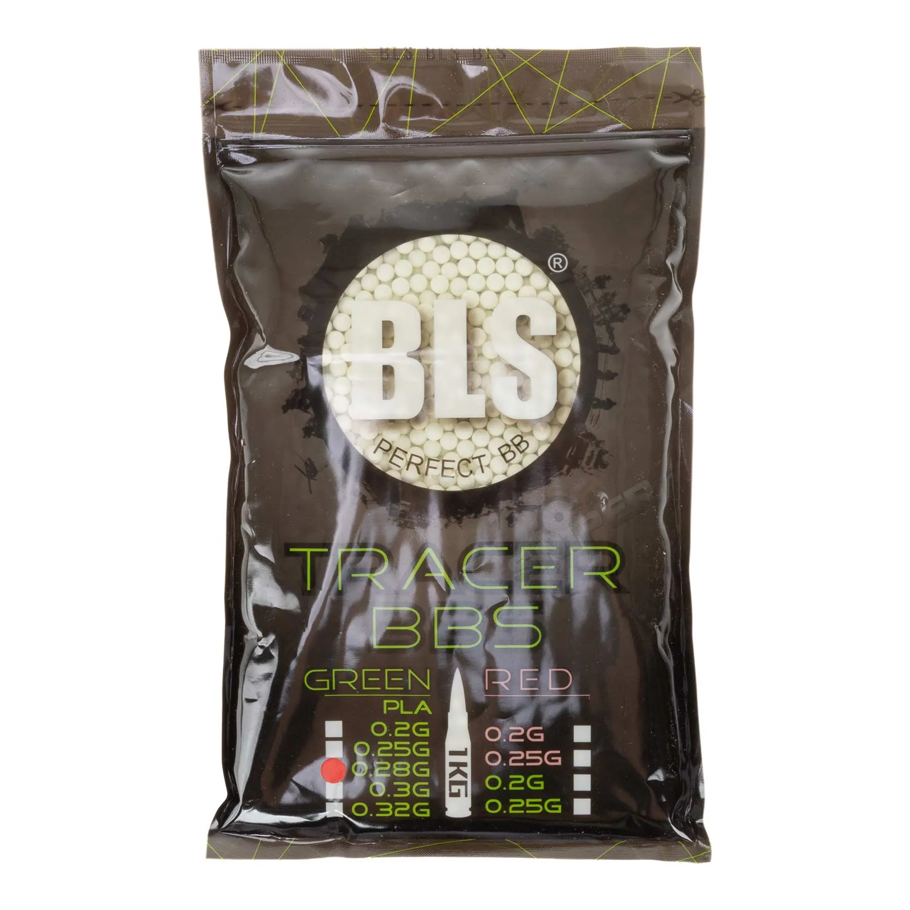 BLS Bio Tracer BBs 0,28g Green, 1kg Beutel BLS Bio Tracer BBs 0,28g Green, 1kg Beutel