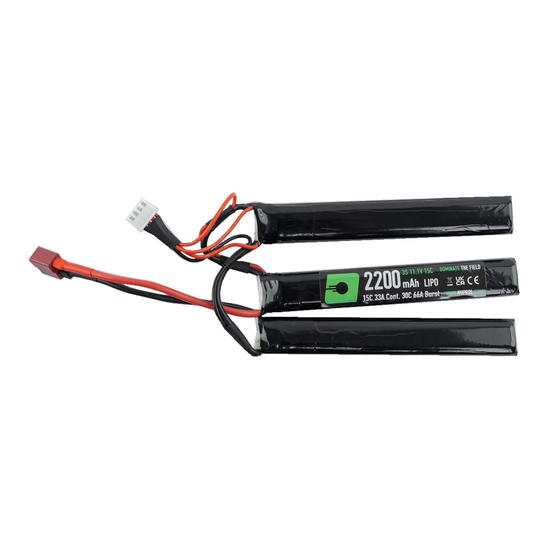 Deans 11,1V 2200mAh 15C LiPo Akku, 3 Stick