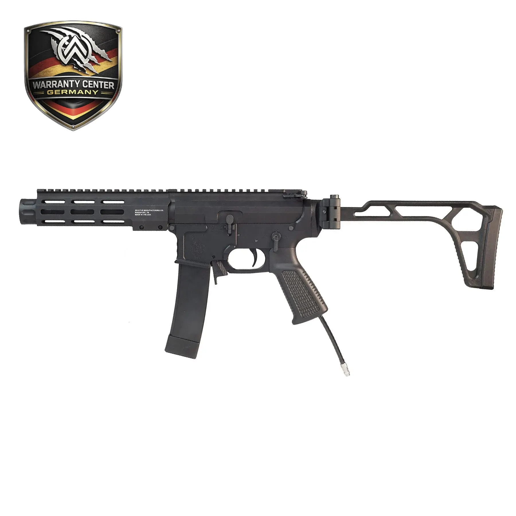 Wolverine MTW-9 Gen.3 7" Folding Stock, Black