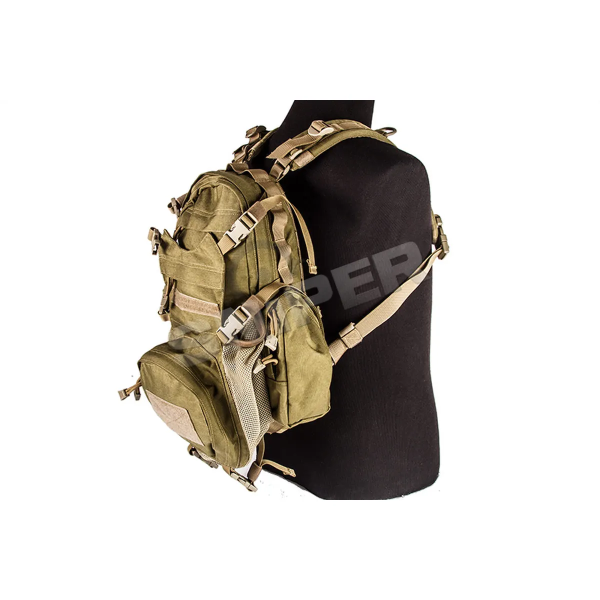 Großer Trinkrucksack, Khaki Großer Trinkrucksack, Khaki
