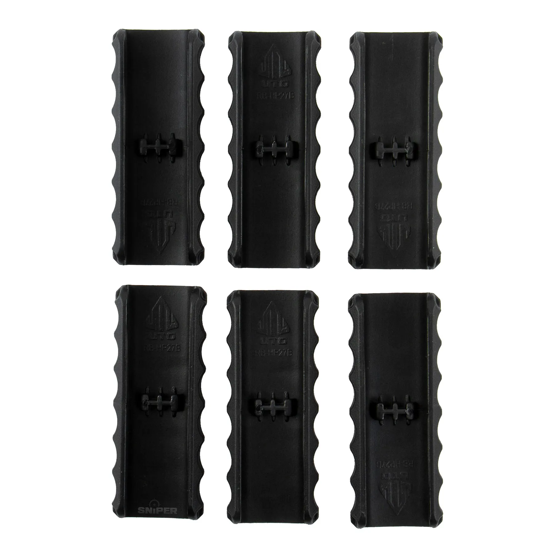 UTG Low Profile Rail Covers 6pcs, Black UTG Low Profile Rail Covers 6pcs, Black