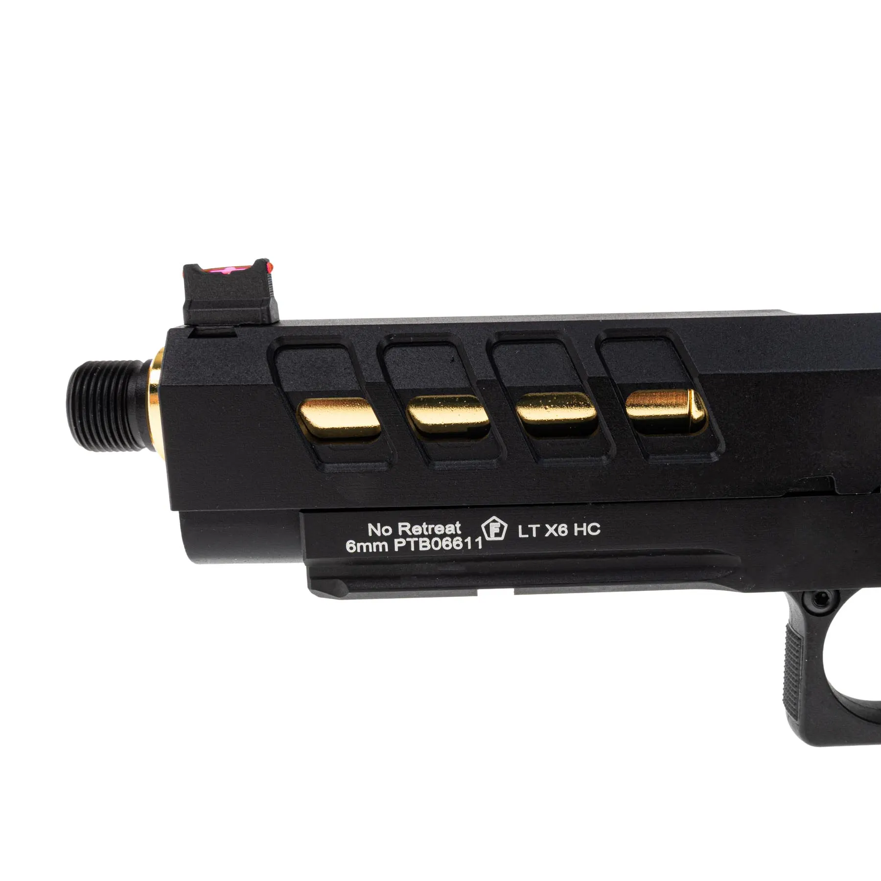 Lancer Tactical Heracles RMR Hi-Capa GBB Softairpistole, Black & Gold