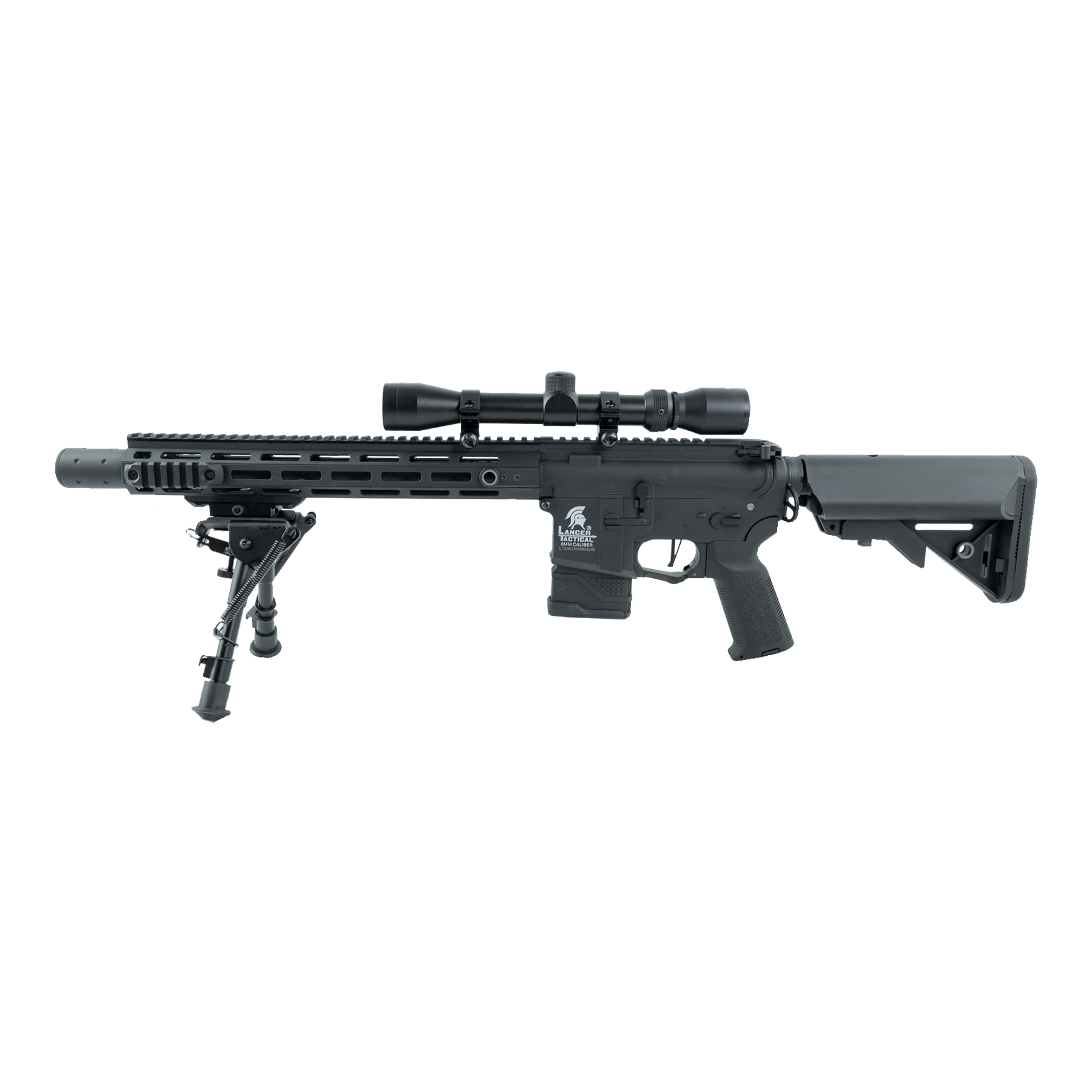 Prep My Airsoft - LT-32 DMR w/ Scope & Bipod (S)AEG, Black