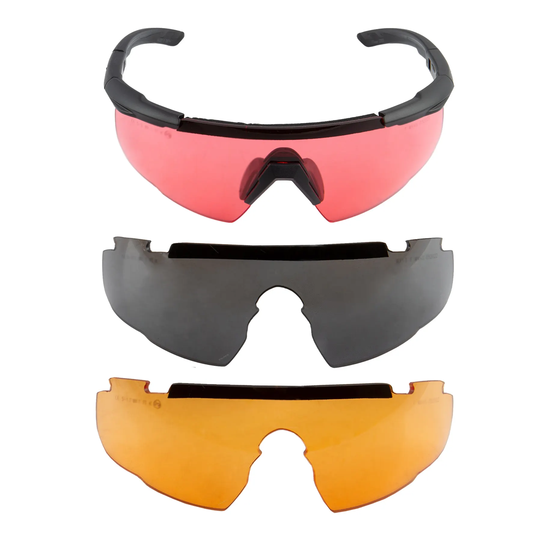 WileyX Saber Advanced Googles, Grey/Light Rust/ Vermillion Lens