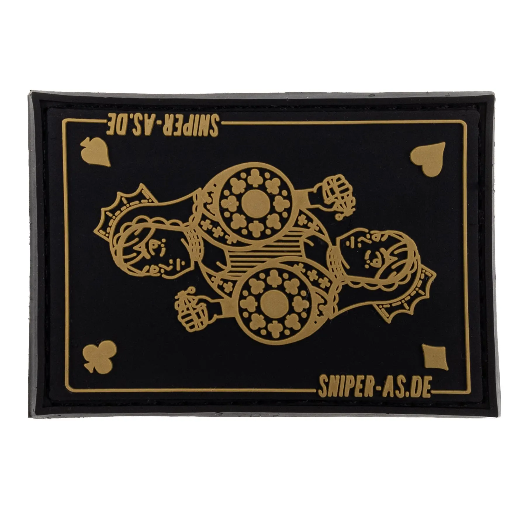 Poker Grenade 3D Rubber Patch, Black/Gold