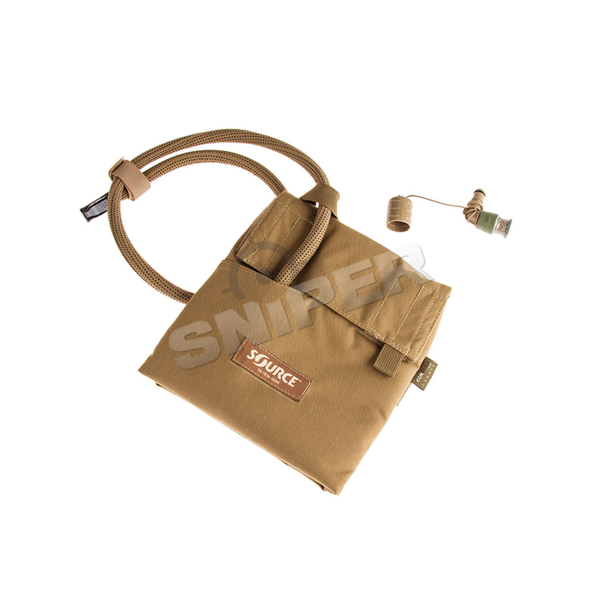 Kangaroo Collapsible Canteen 1L with Pouch, Coyote