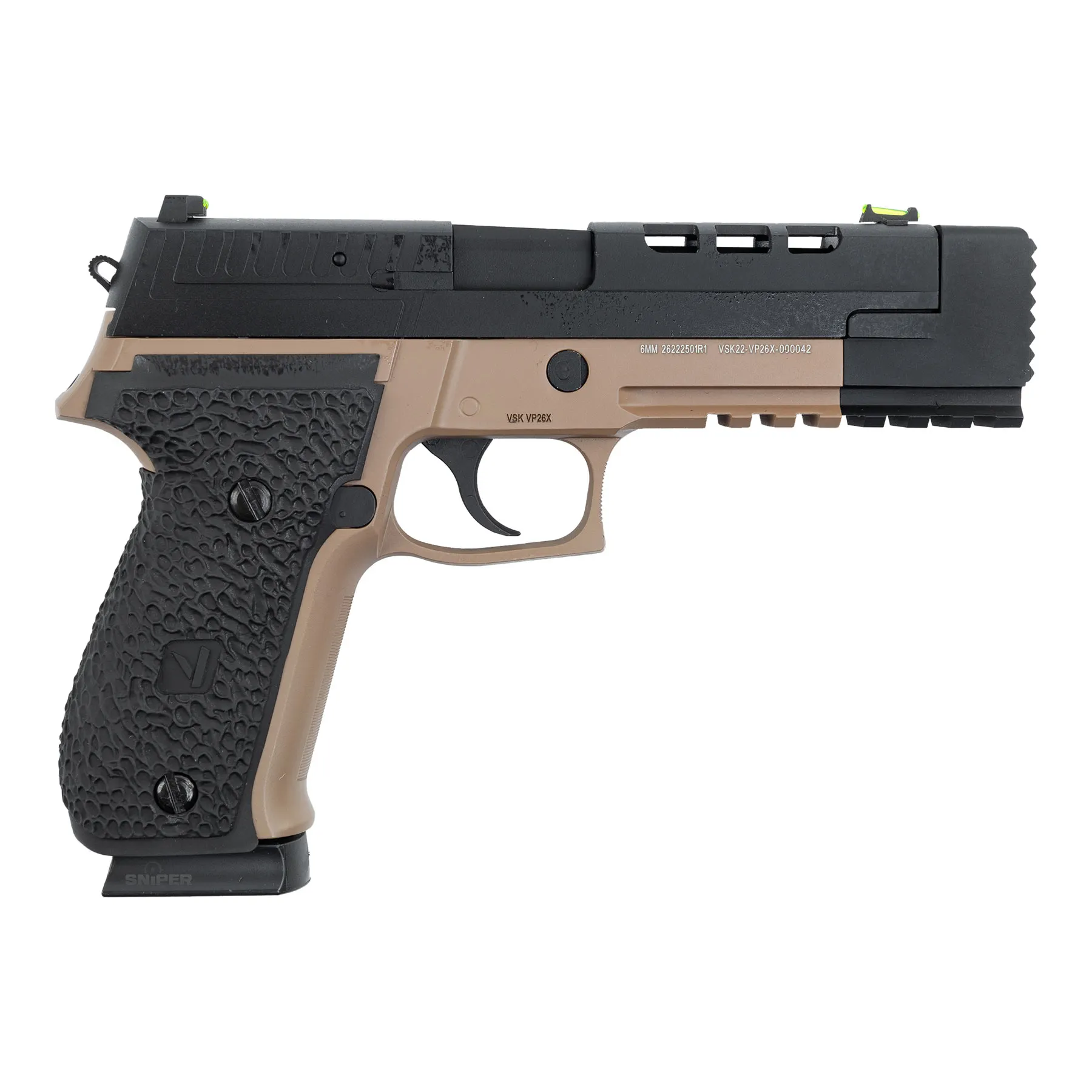 Vorsk VP-26X Softairpistole GBB, Tan