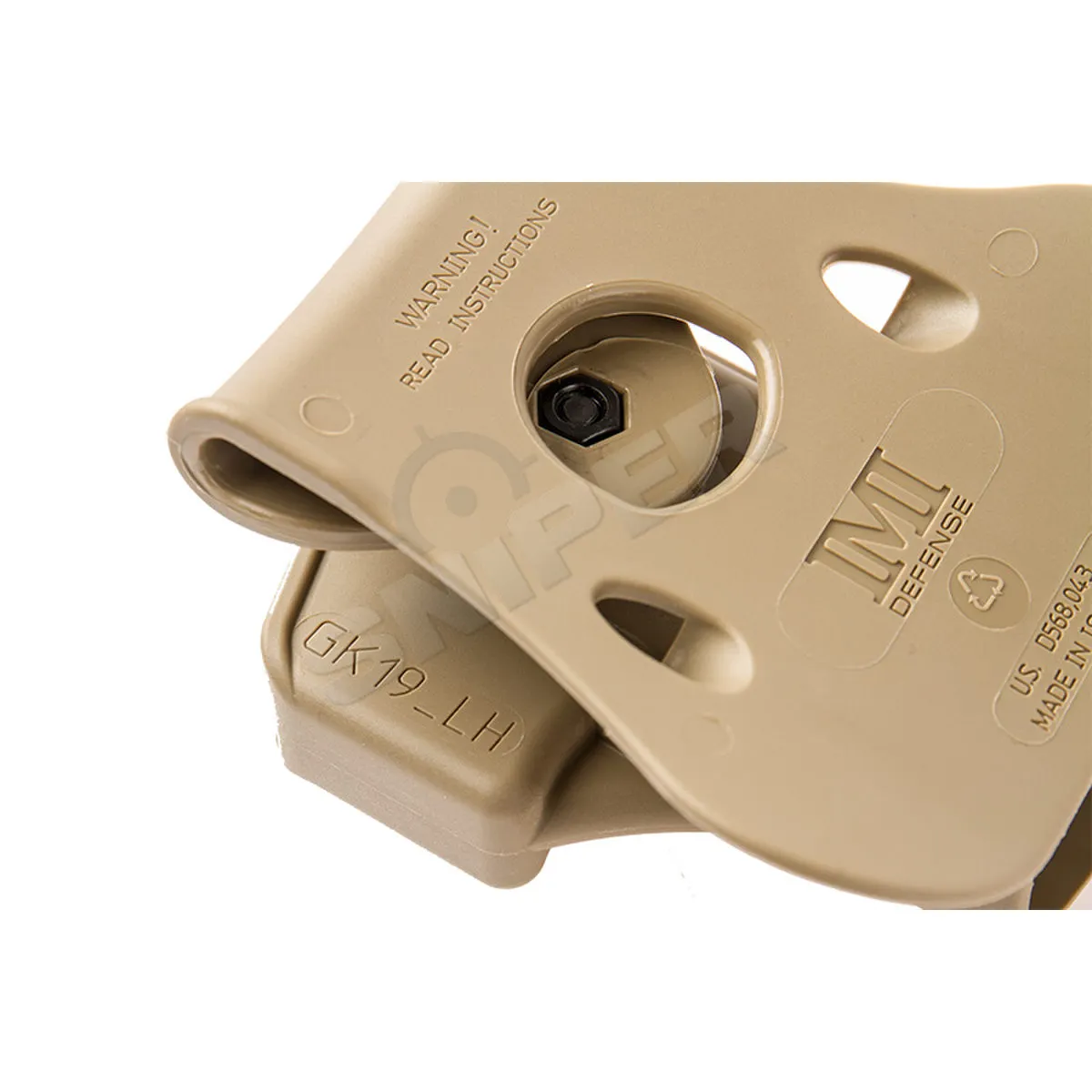 Linkshänder Holster für Glock 19/23/25/32, Tan