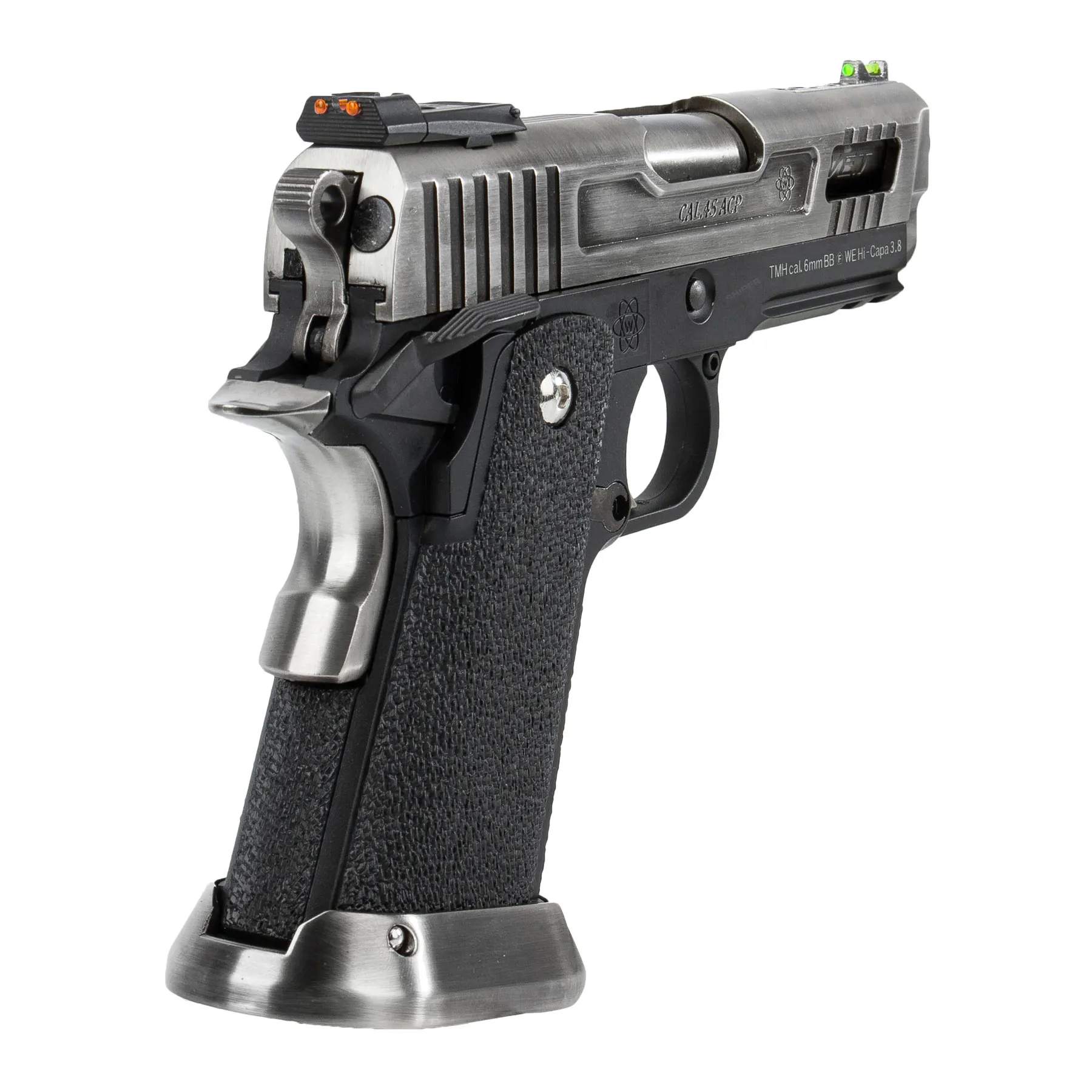 WE Hi-Capa 3.8 Force Full Metal Silver GBB Softair Pistole