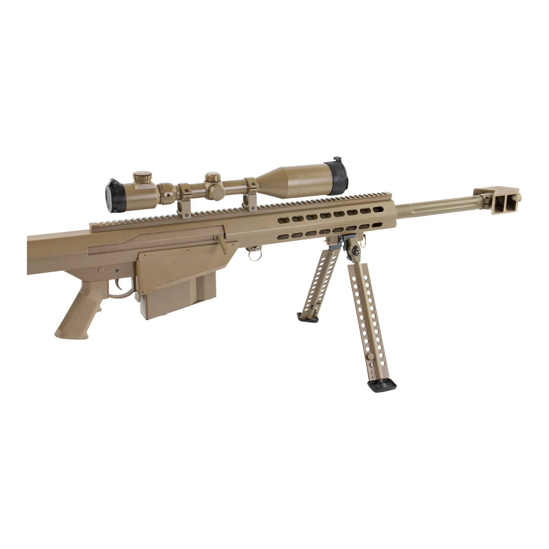 Barrett Licensed M82A1 Sniper Rifle (S)AEG, Tan Barrett Licensed M82A1 Sniper Rifle (S)AEG, Tan