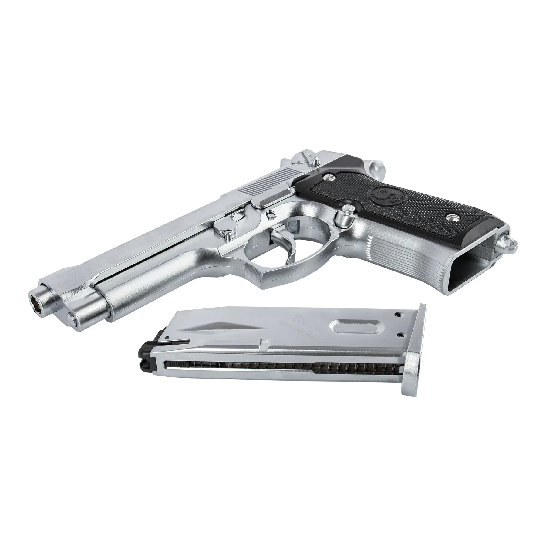 LS M9 Silver GBB Softair Pistole