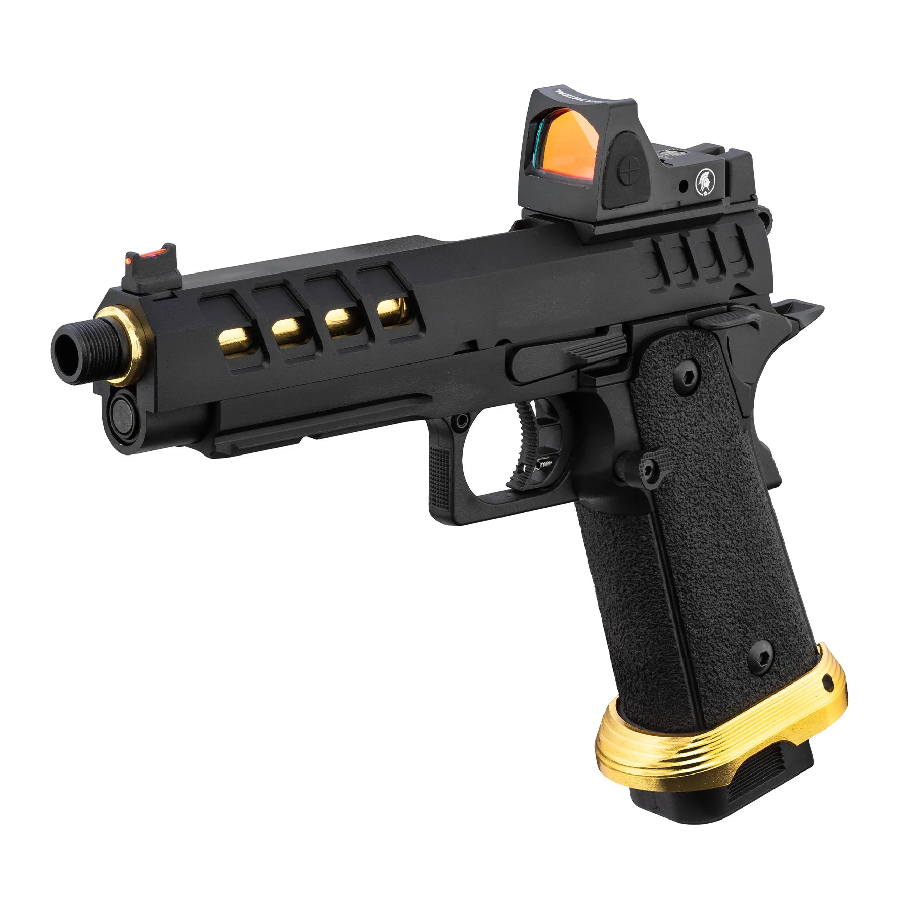 Lancer Tactical Heracles RMR Hi-Capa GBB Softairpistole, Black & Gold