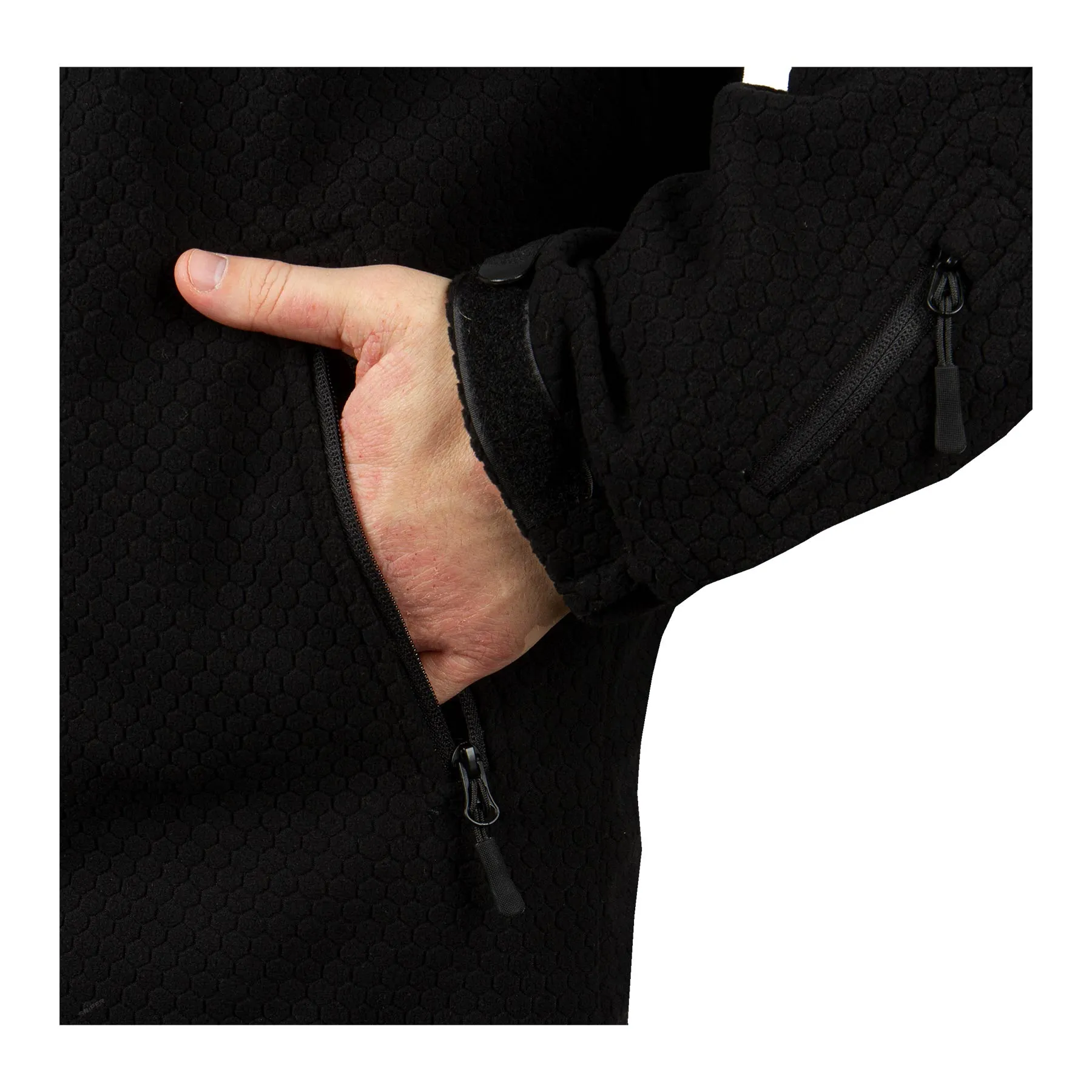 Sniper-AS Hexagon Fleece Weste, Black 3XL Sniper-AS Hexagon Fleece Weste, Black XXL