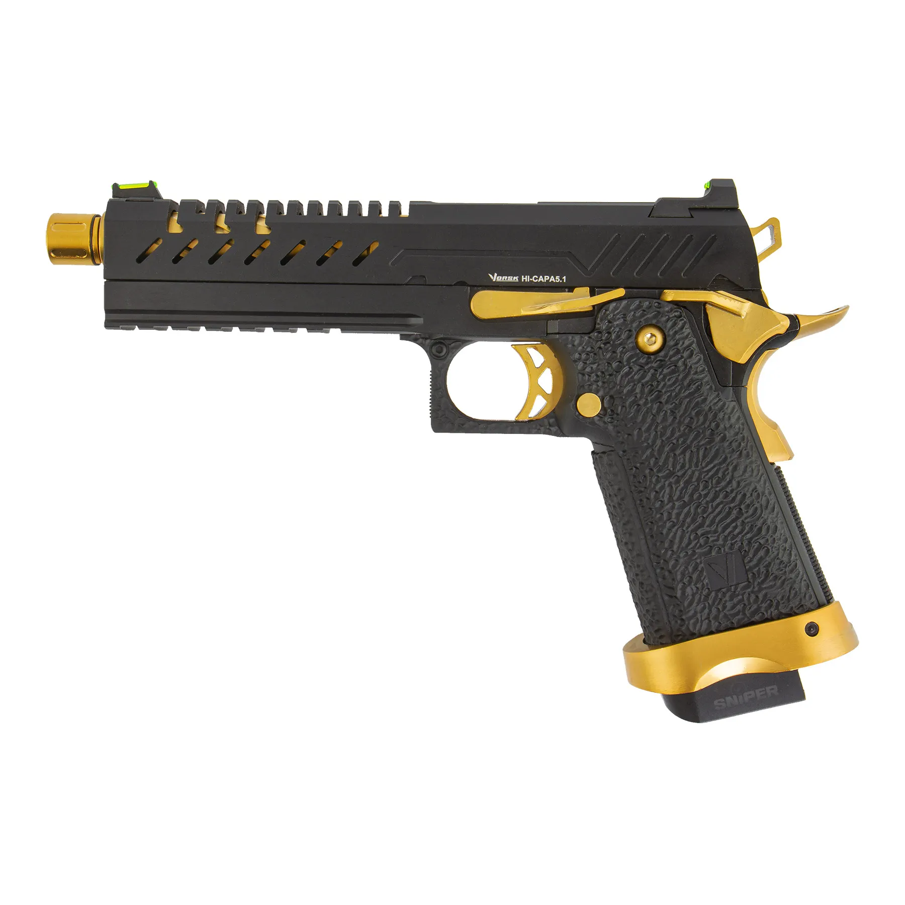 Vorsk Hi-Capa 5.1 Gold Match GBB Softair Pistole