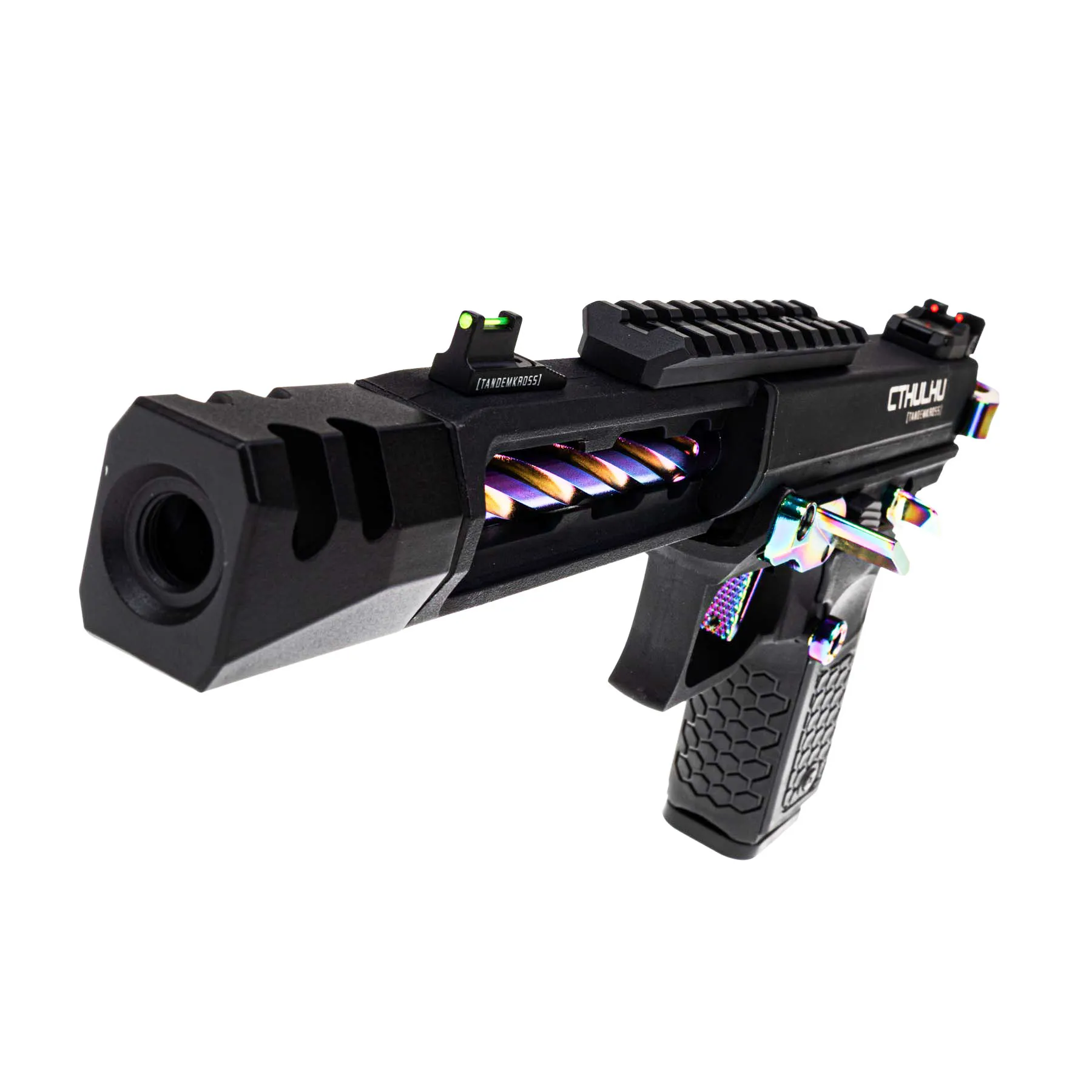 Lancer Tandemkross Cthulhu GBB Softair Pistole, Black/Rainbow