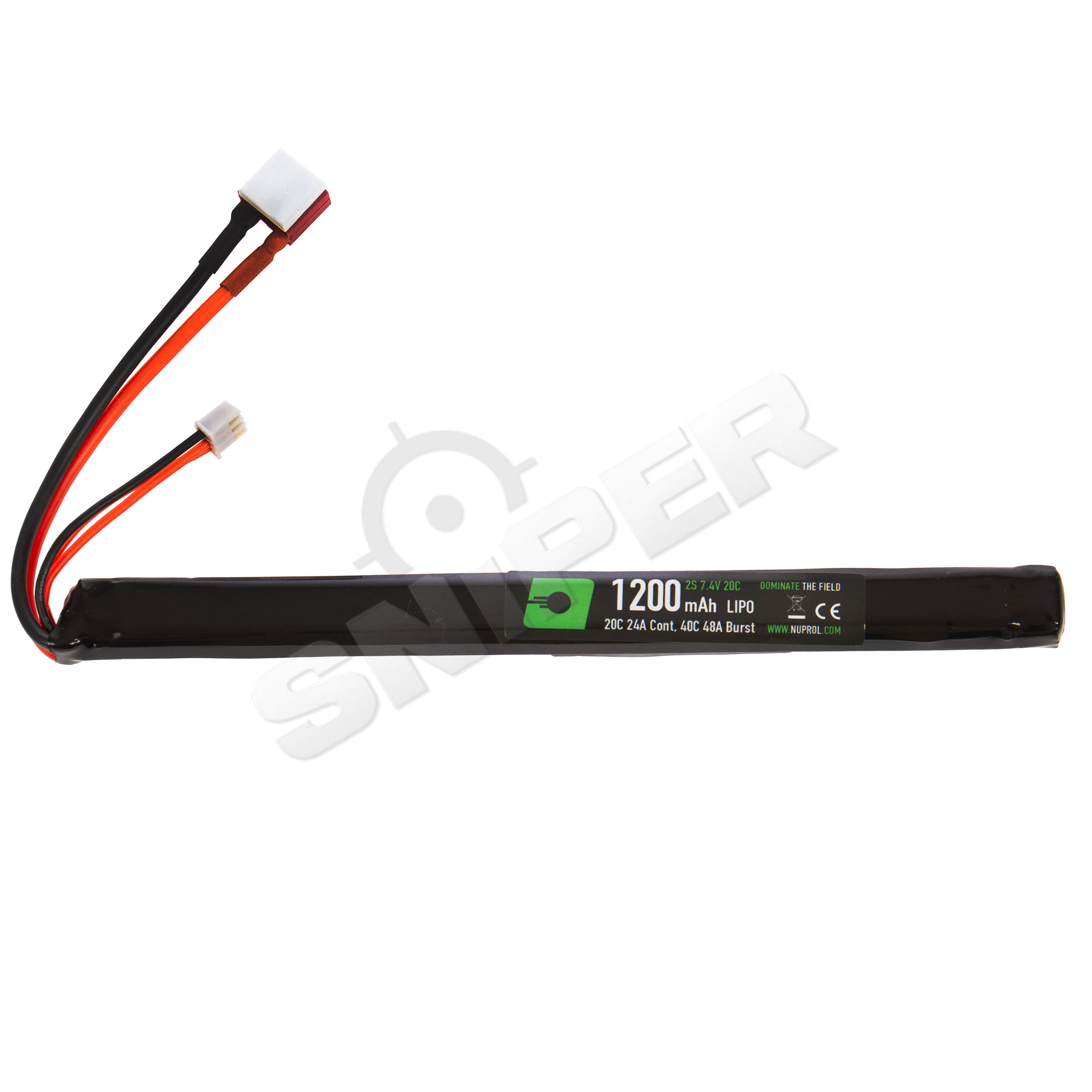 DEANS 7,4V 1200mAh 20C LiPo Akku, 1 Stick