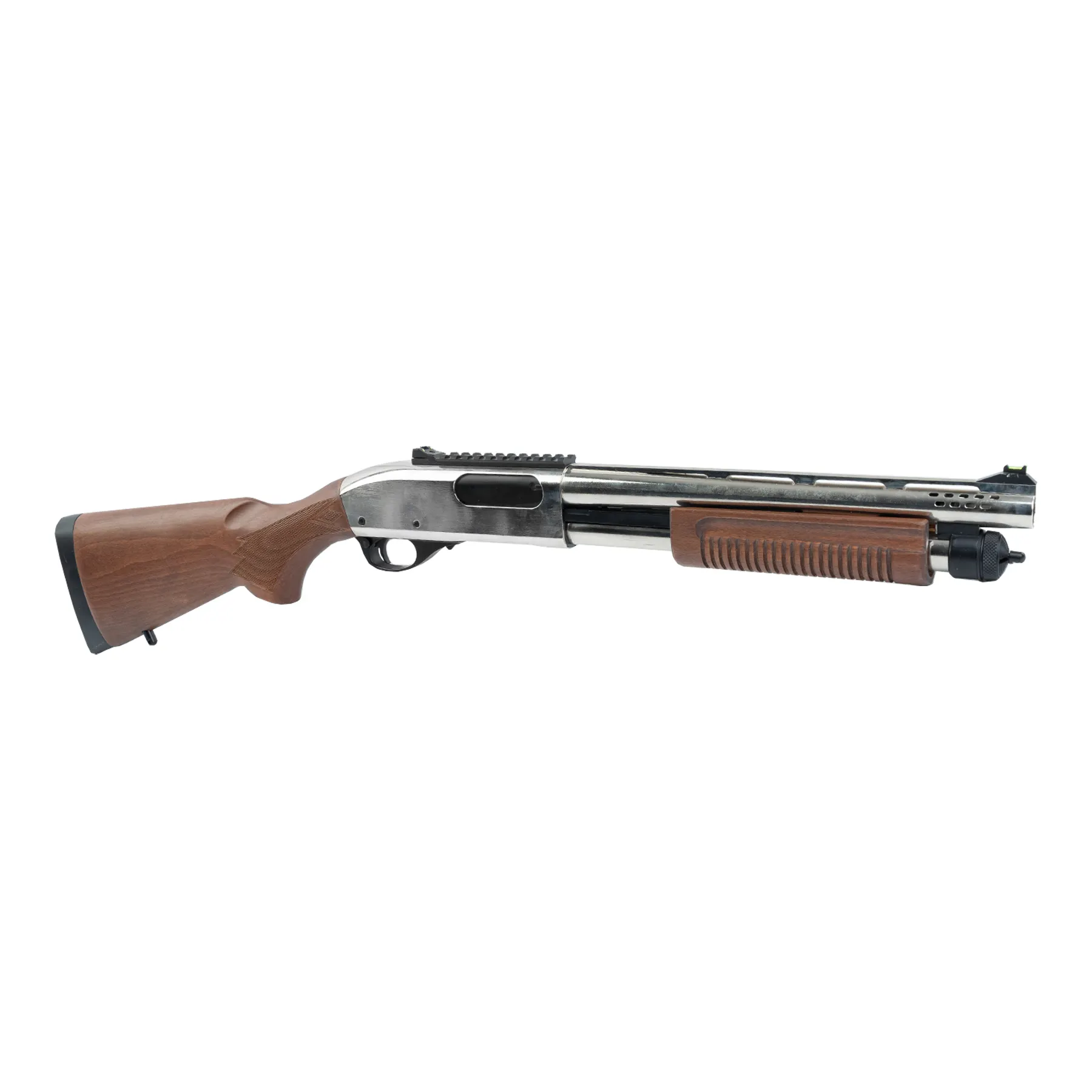 M870 AR Tri-Shot Gas Action Shotgun, Real Wood Silver