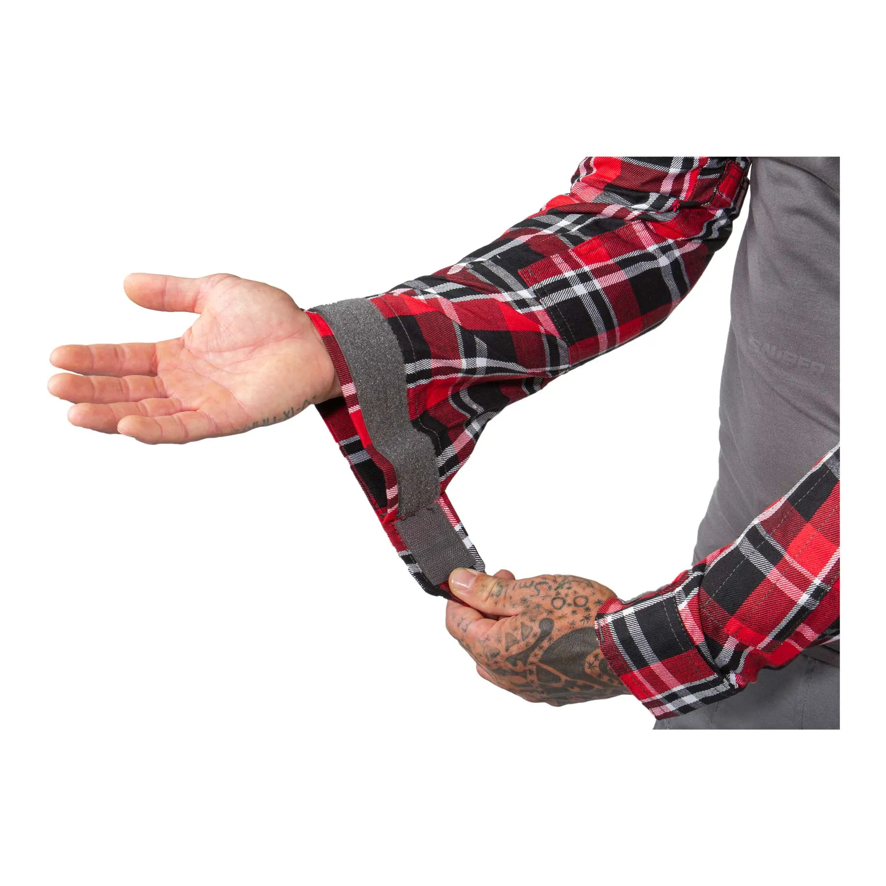 Flannel Combat Shirt, Red S
