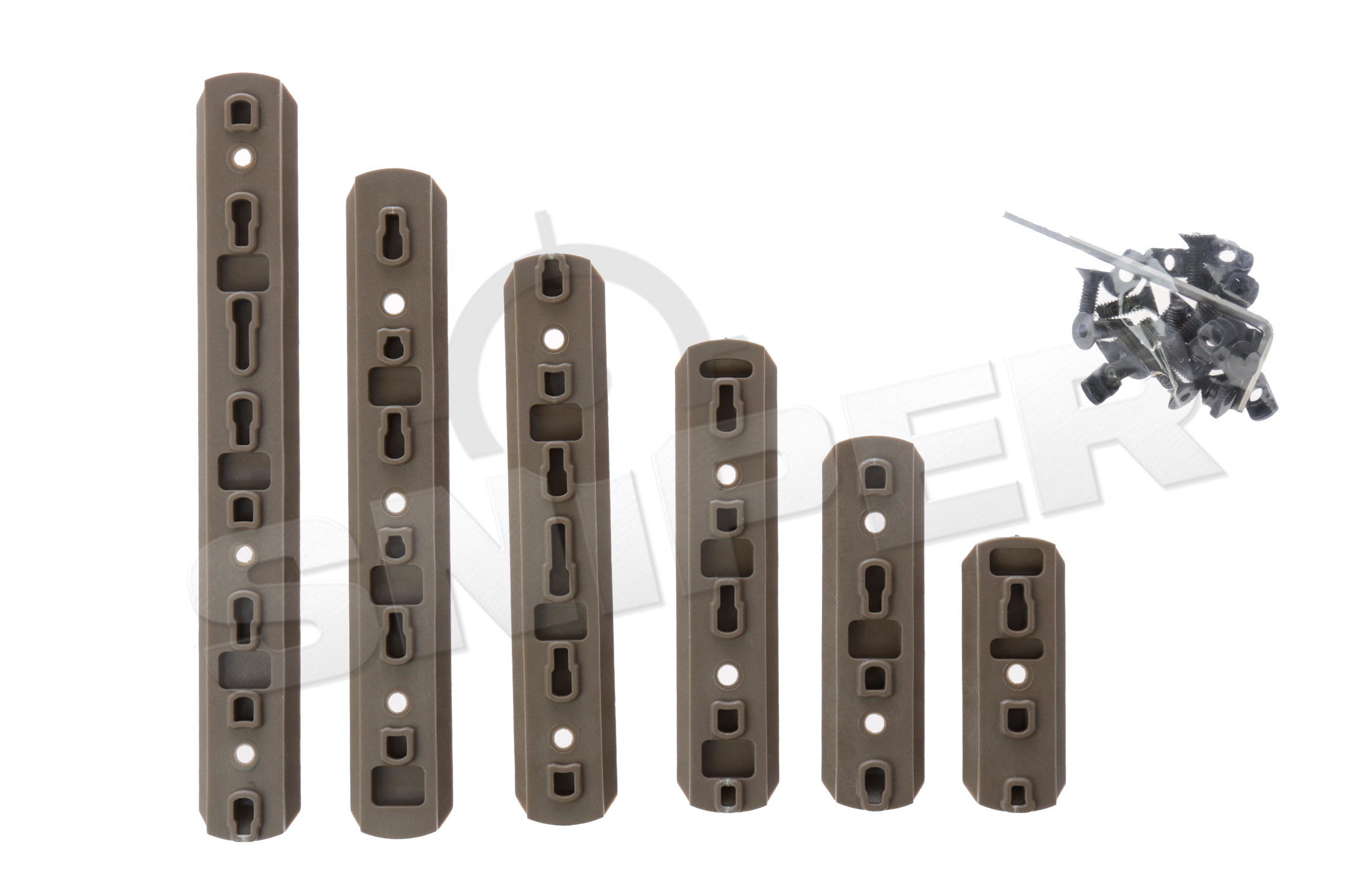 KeyMod & M-Lok Polymer Rail Set, Tan