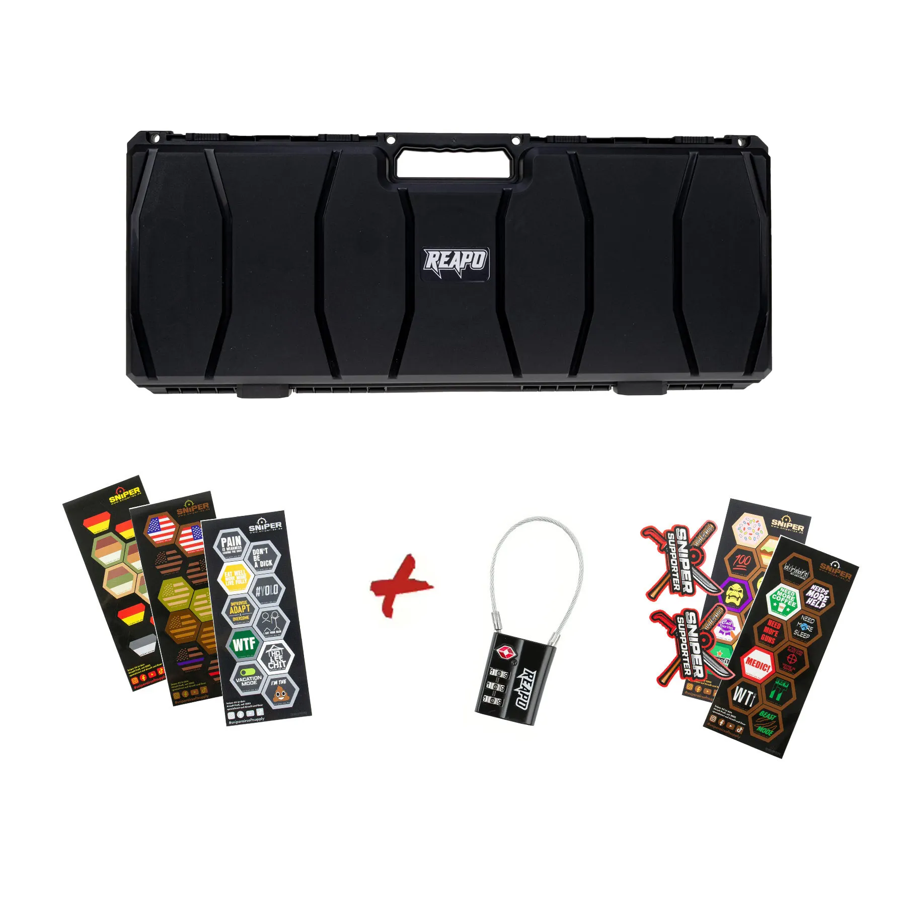 Kofferset - Reapo Wavefoam Waffenkoffer 88x36cm, Black