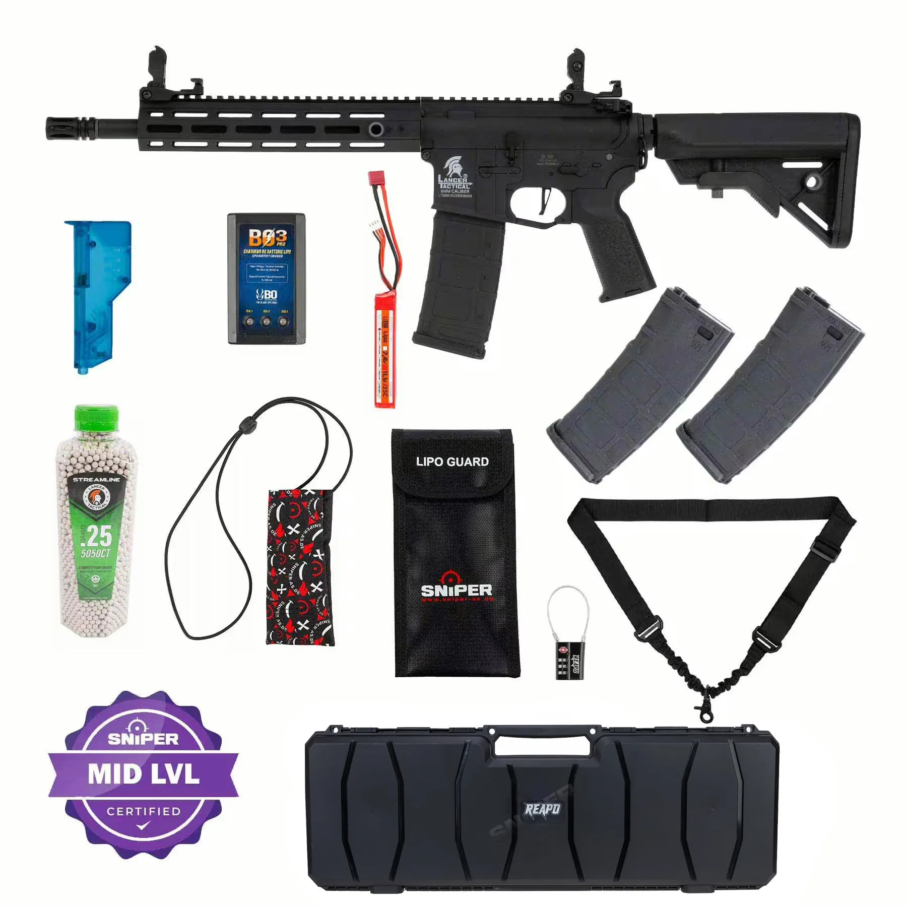 Einsteiger Set #4 - Lancer Hellion M-Lock 10" Gen 3 w/ Nebula ETU (S)AEG, Black
