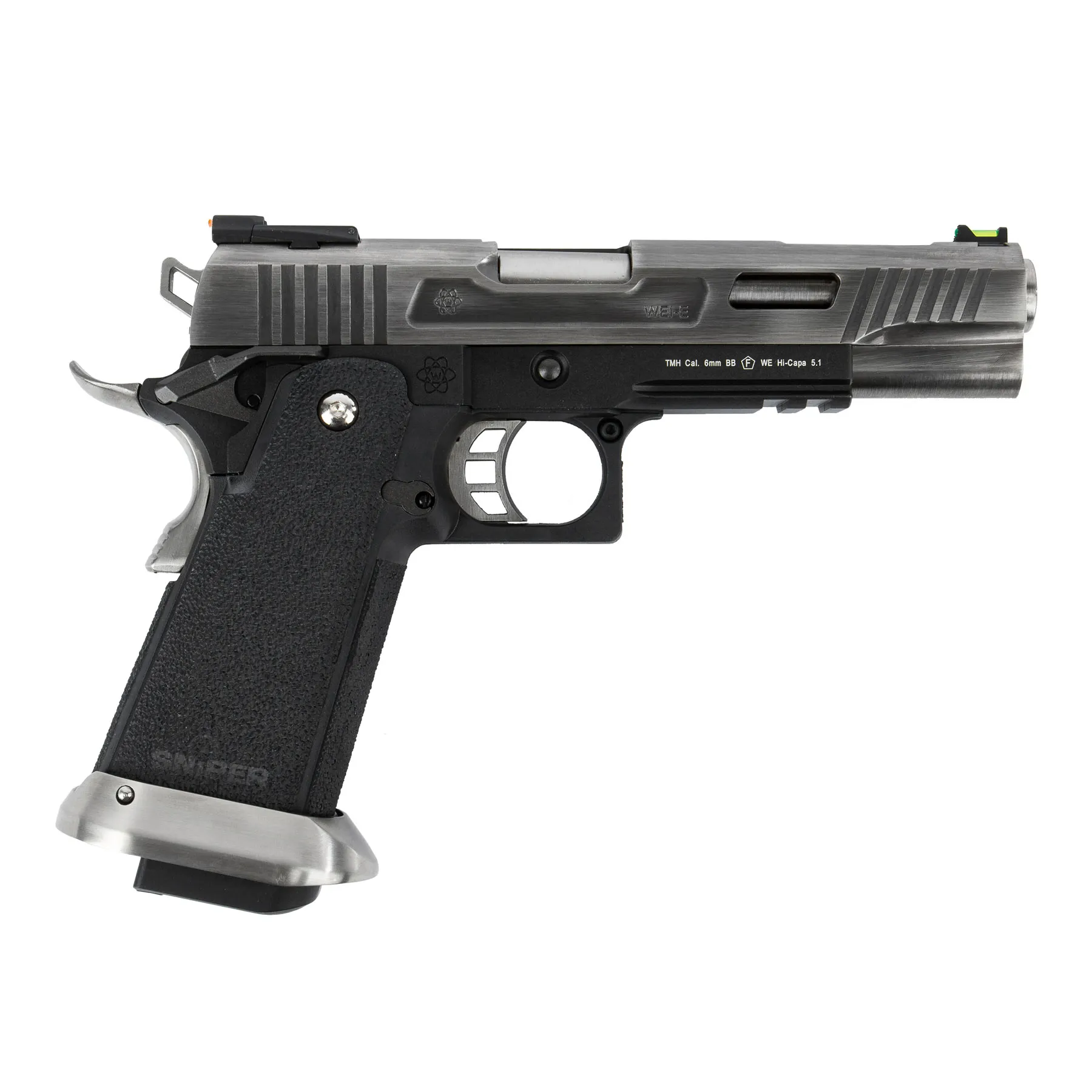 WE Hi-Capa 5.1 Force Full Metal Silver GBB Softair Pistole