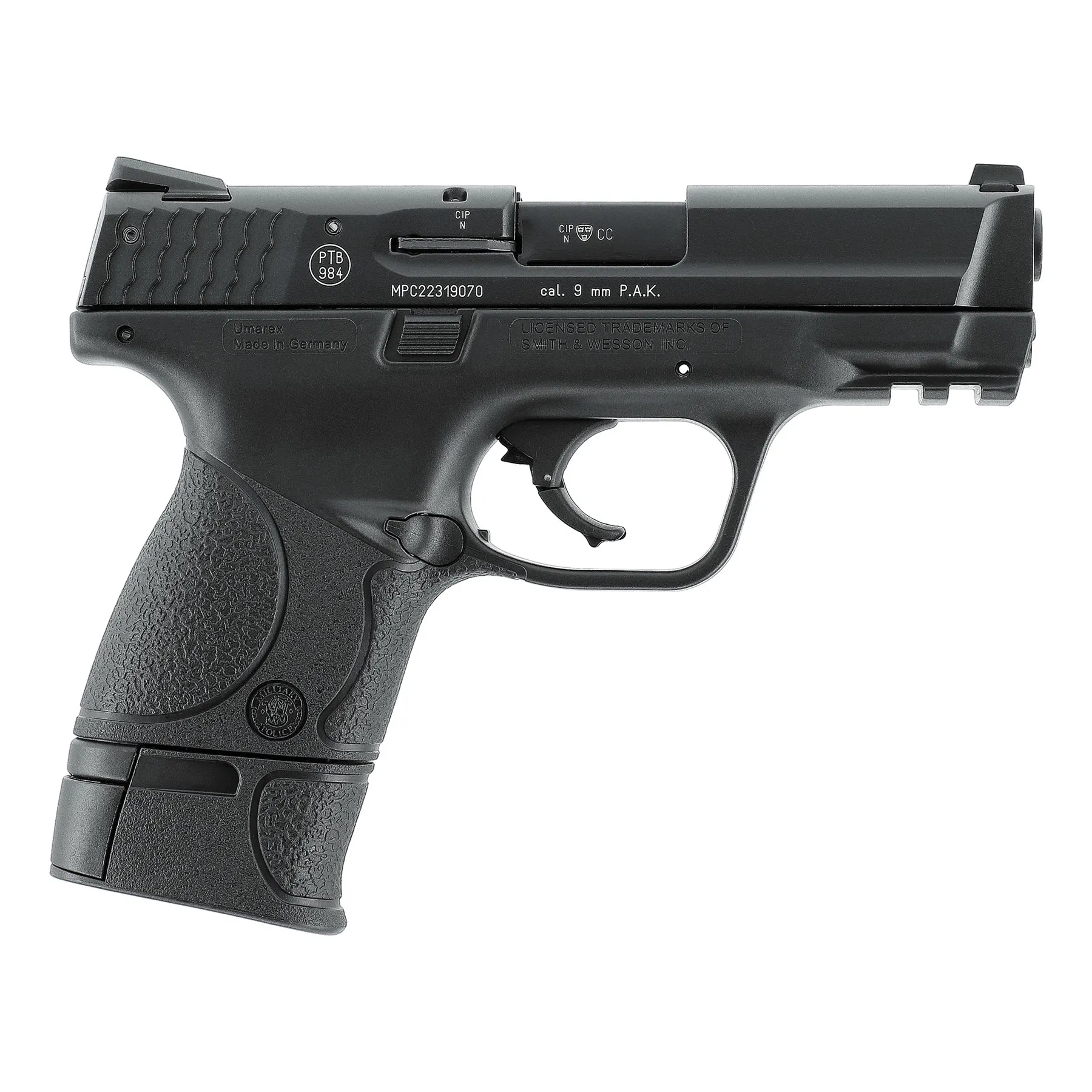 Smith&Wesson M&P9c Schreckschusspistole 9mm P.A.K, Black