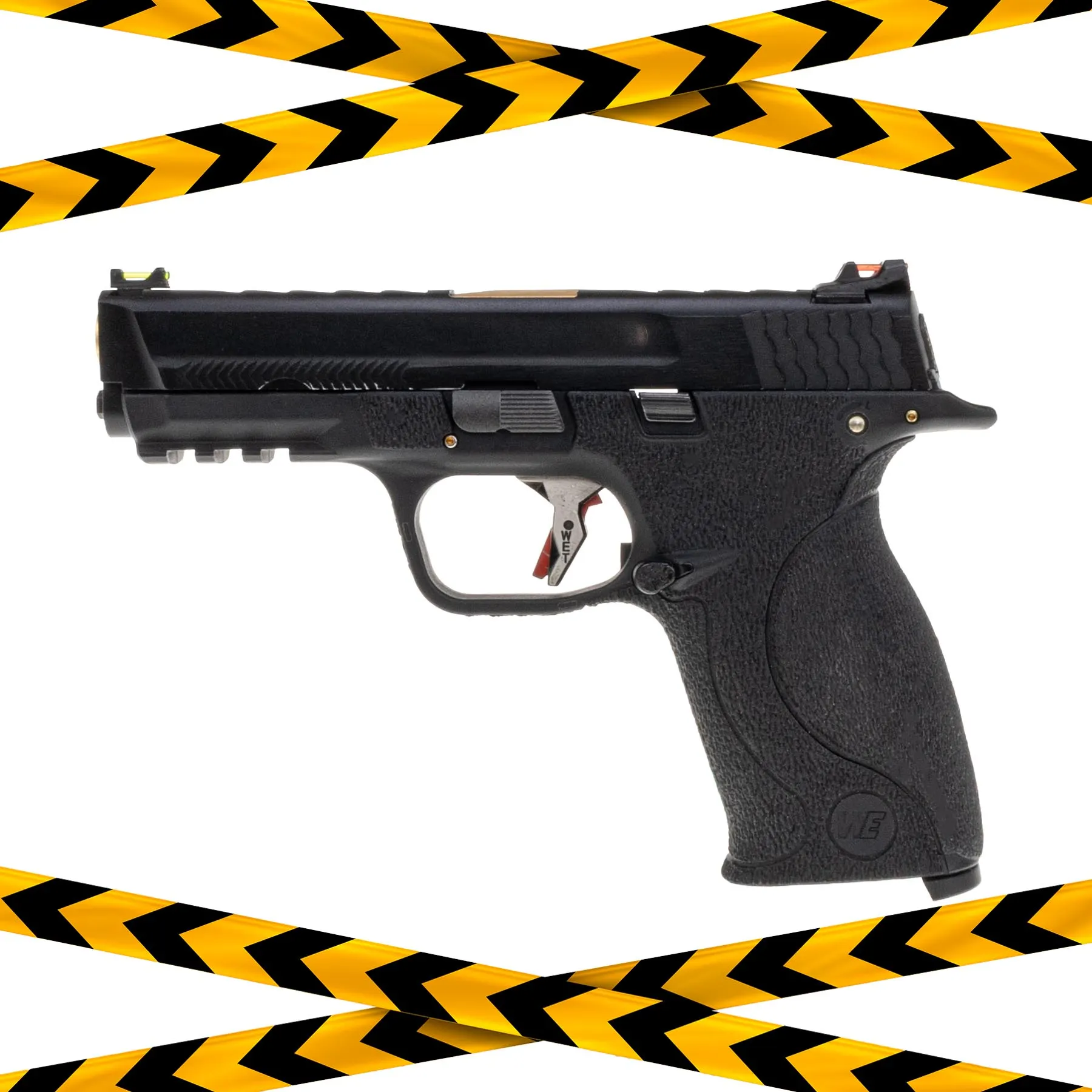 B-Ware WET-05 BK Gold Barrel Metal Version GBB, Black