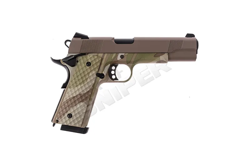 Raven 1911 MEU GBB, Camo/ Tan