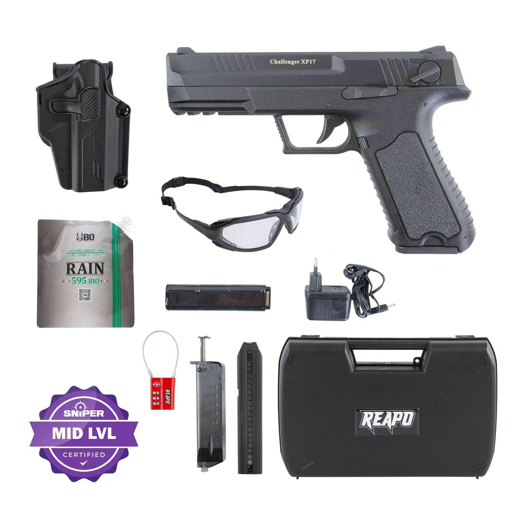 Einsteiger Set #3 - Challenger XP17 AEP Black, < 0,5 Joule