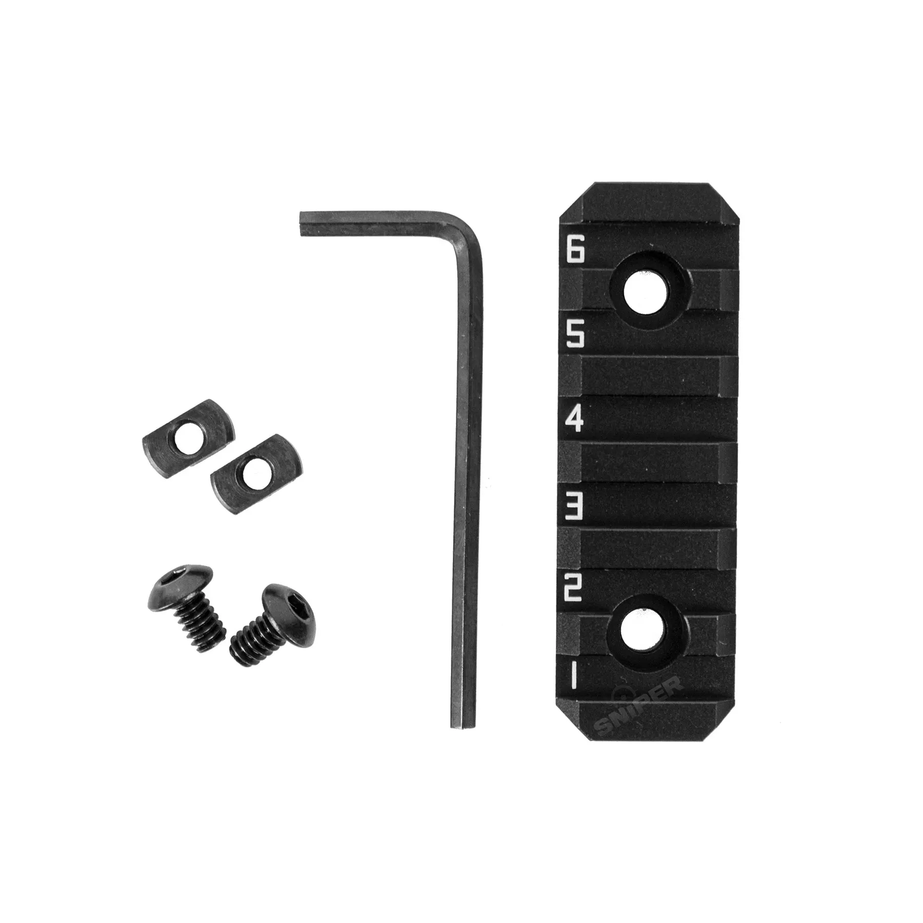 Keymod Rail 6 Slots, Black